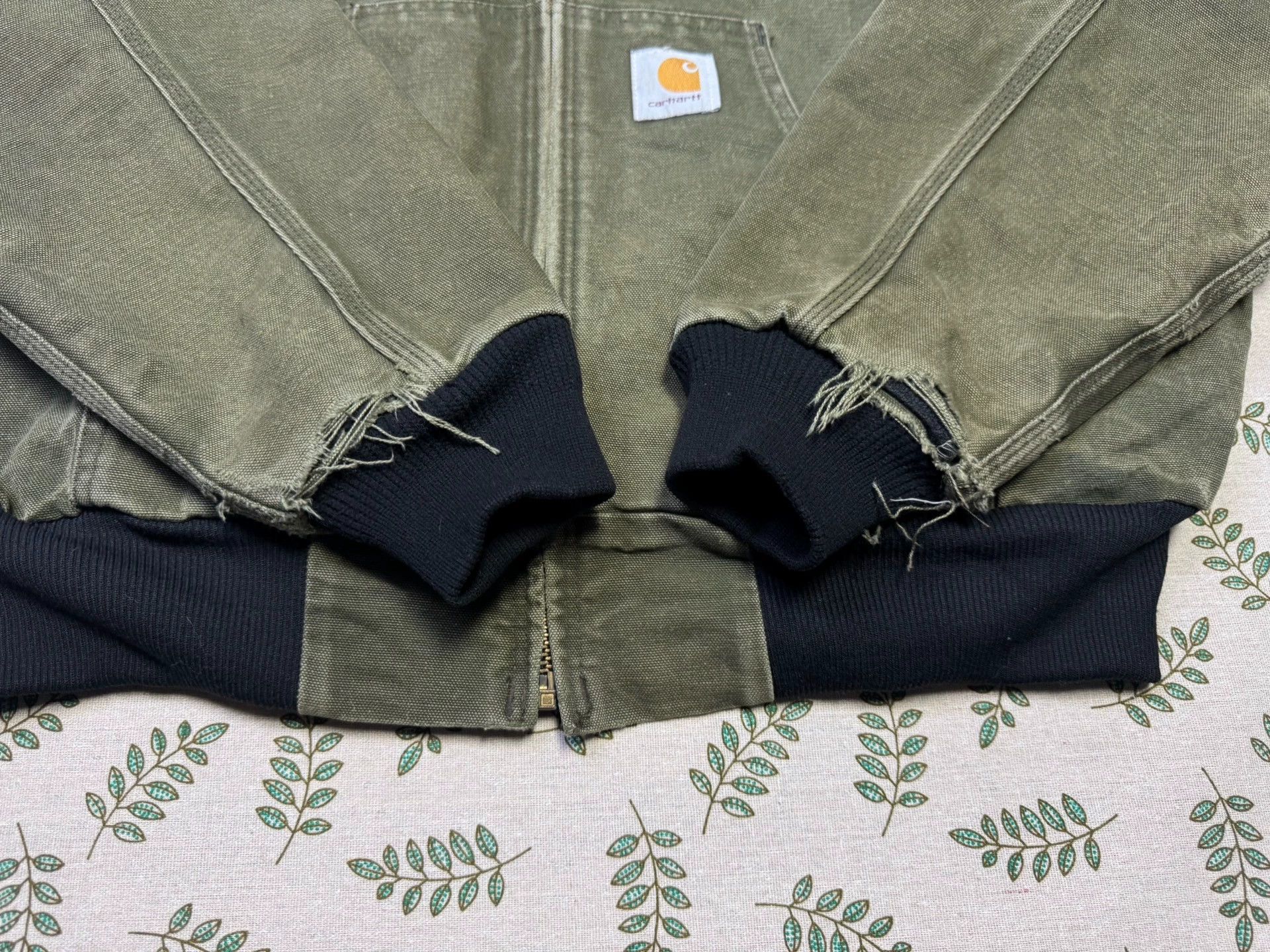 Carhartt Carhartt J03 Vintage Green M Hooded Work Jacket Size US M / EU 48-50 / 2 - 3 Thumbnail