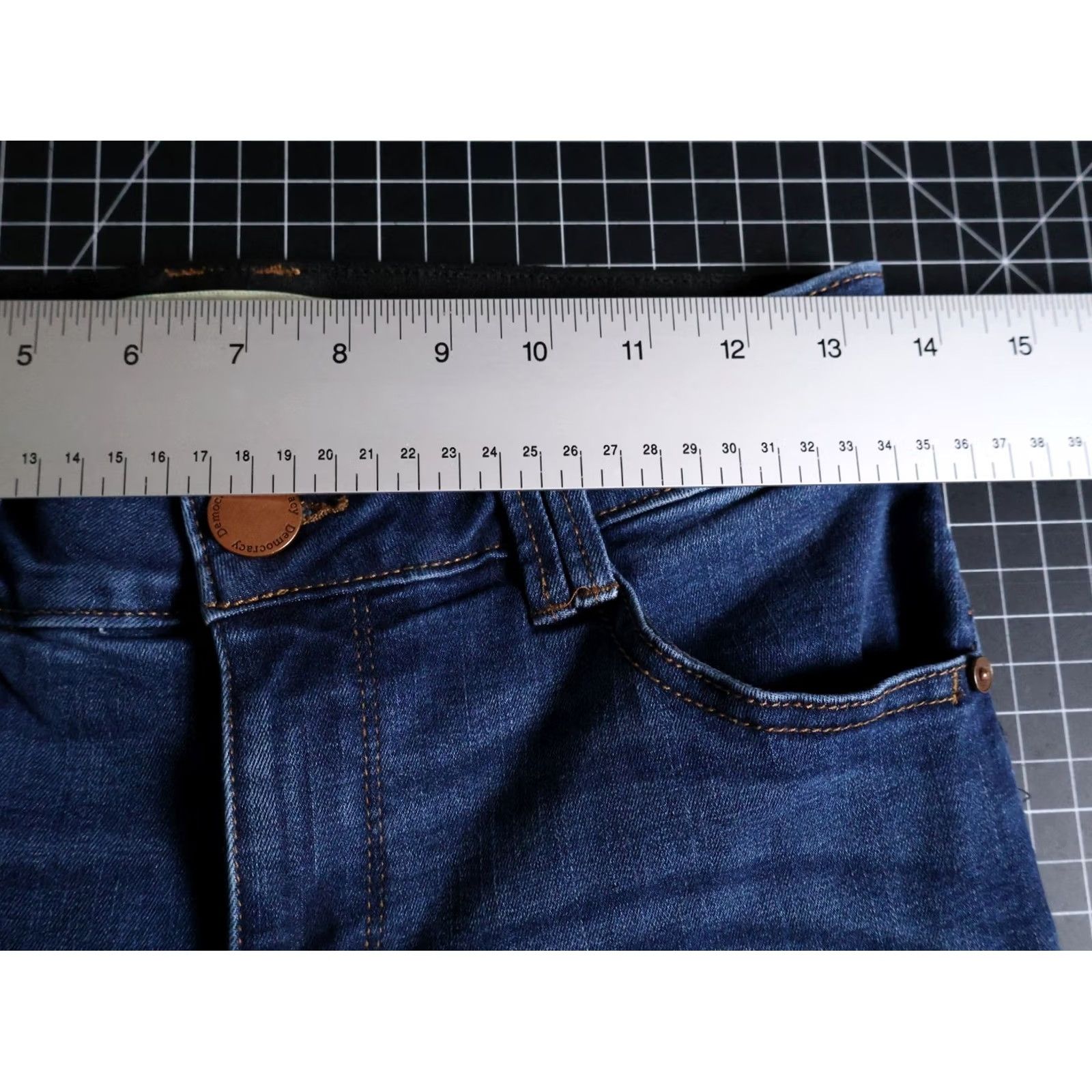 Vintage Democracy Jeans Women's Bootcut Denim 2 27 x 30.5 Regular Blue 90s Hipster Retro Pockets Stretch Inseam 30.5 Zip Fly Denim Size 26" / US 2 / IT 38 - 5 Thumbnail