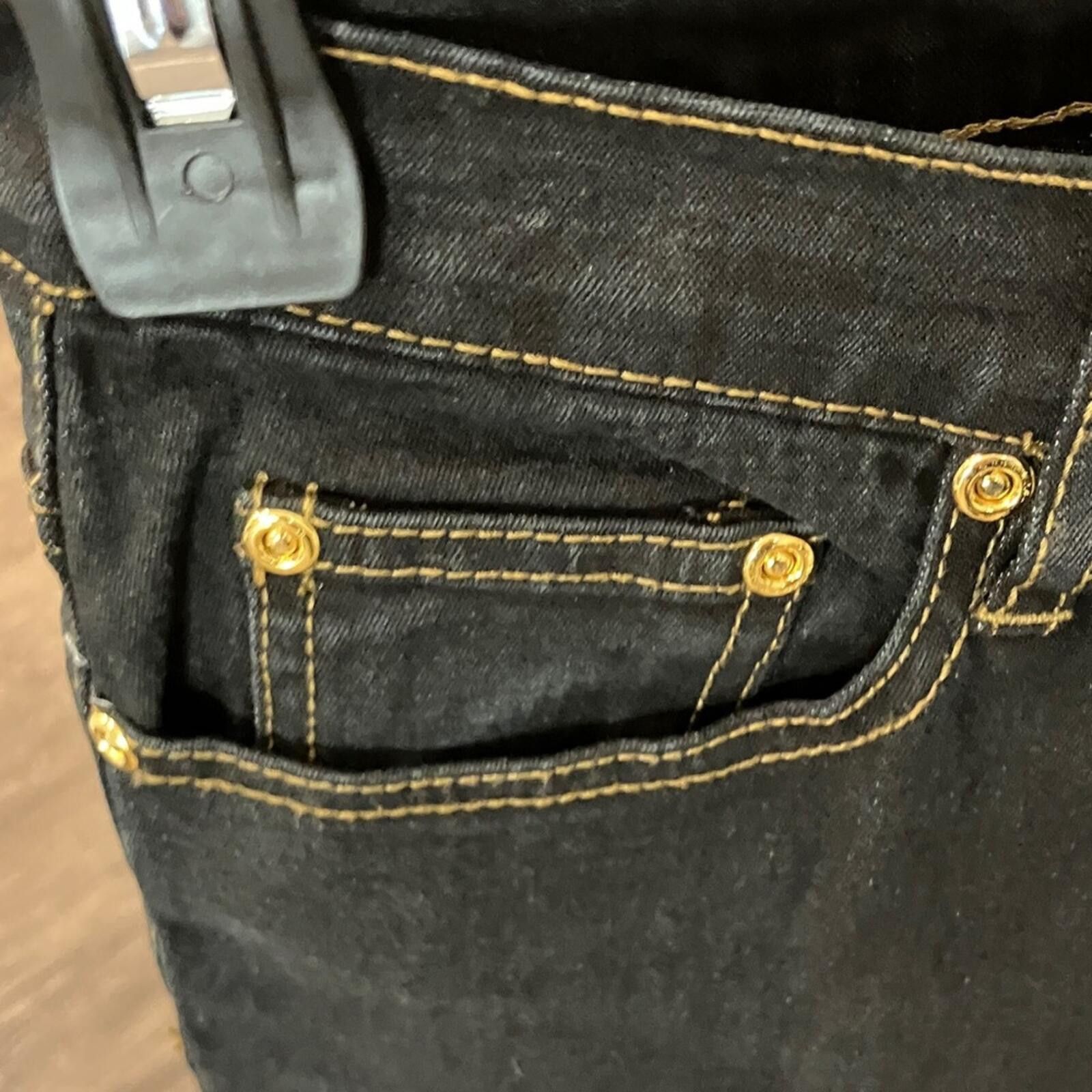 DGK NWOT Black Jeans with Gold Stitching Size 27" / US 4 / IT 40 - 7 Thumbnail