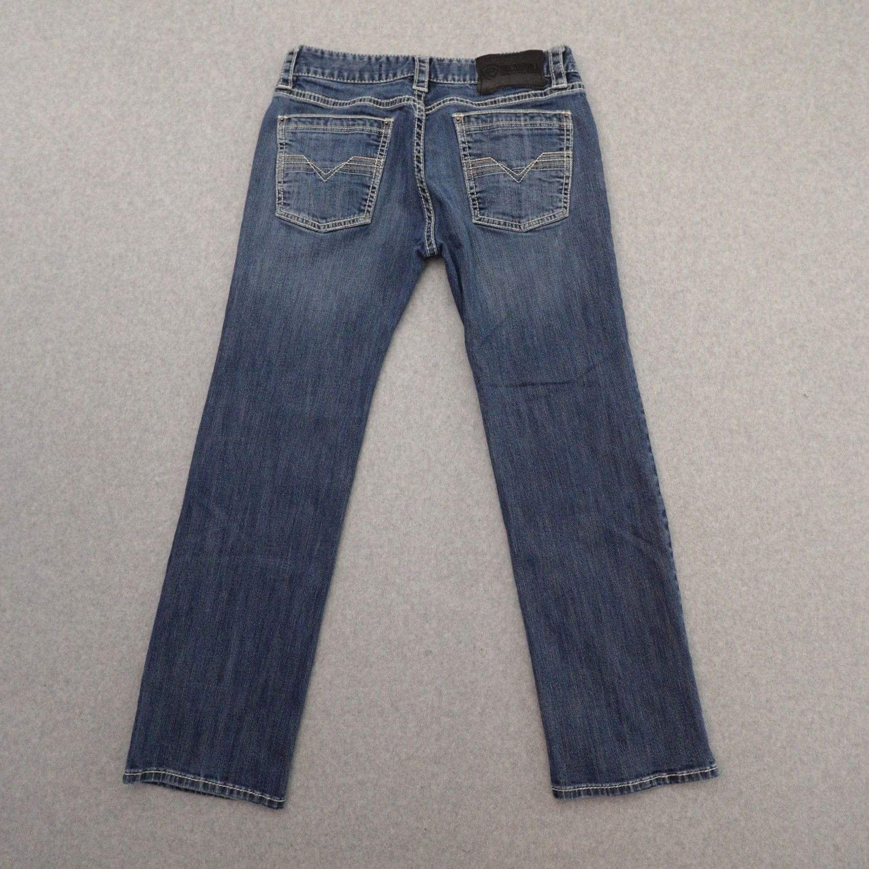 Pistola Rock & Roll Jeans Jeans 32 (32X30) Blue Denim Regular Straight Mens Pants Size US 32 / EU 48 - 2 Thumbnail