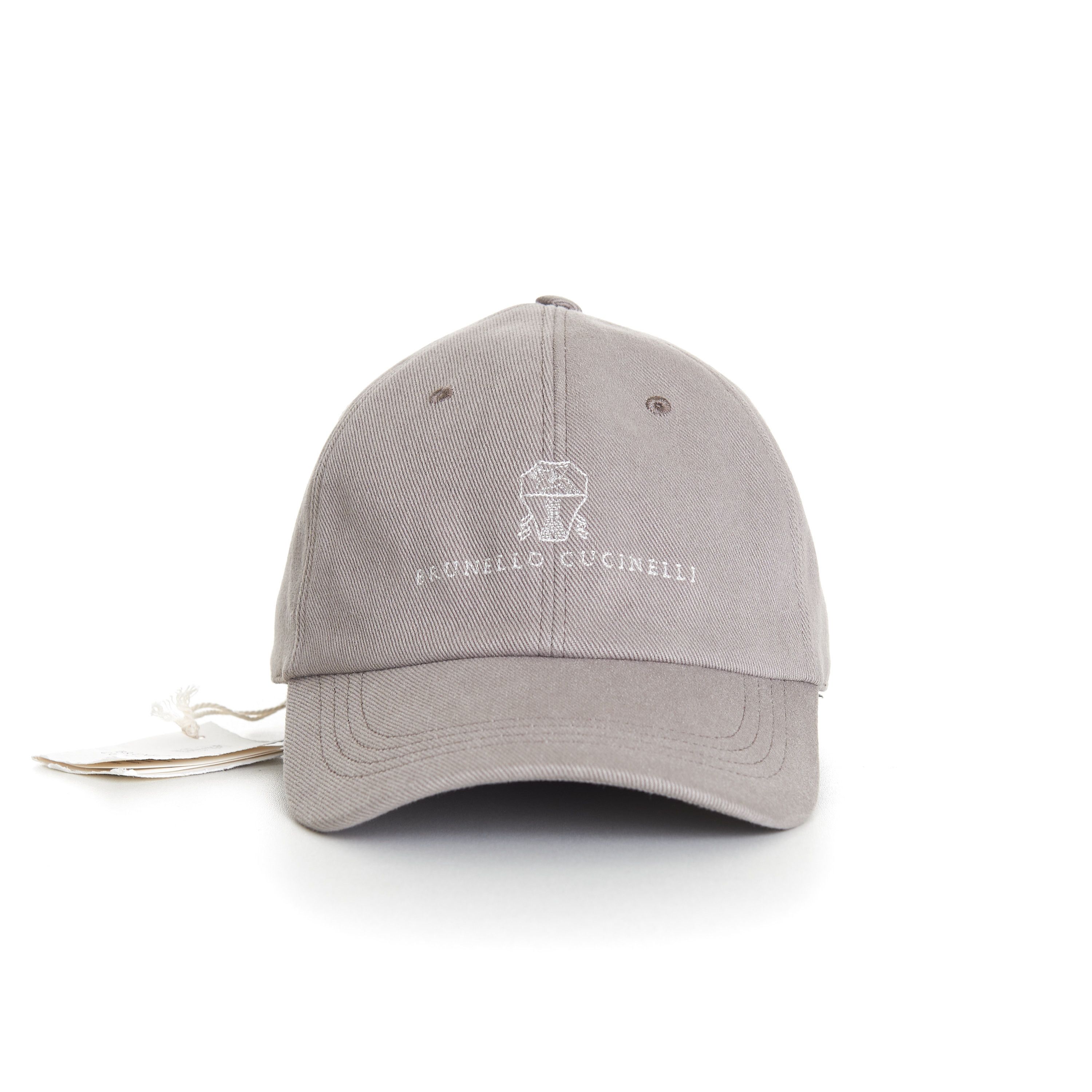 Brunello Cucinelli Baseball Cap In Gray Denim With Embroidered Logo Size M Size ONE SIZE - 1 Thumbnail