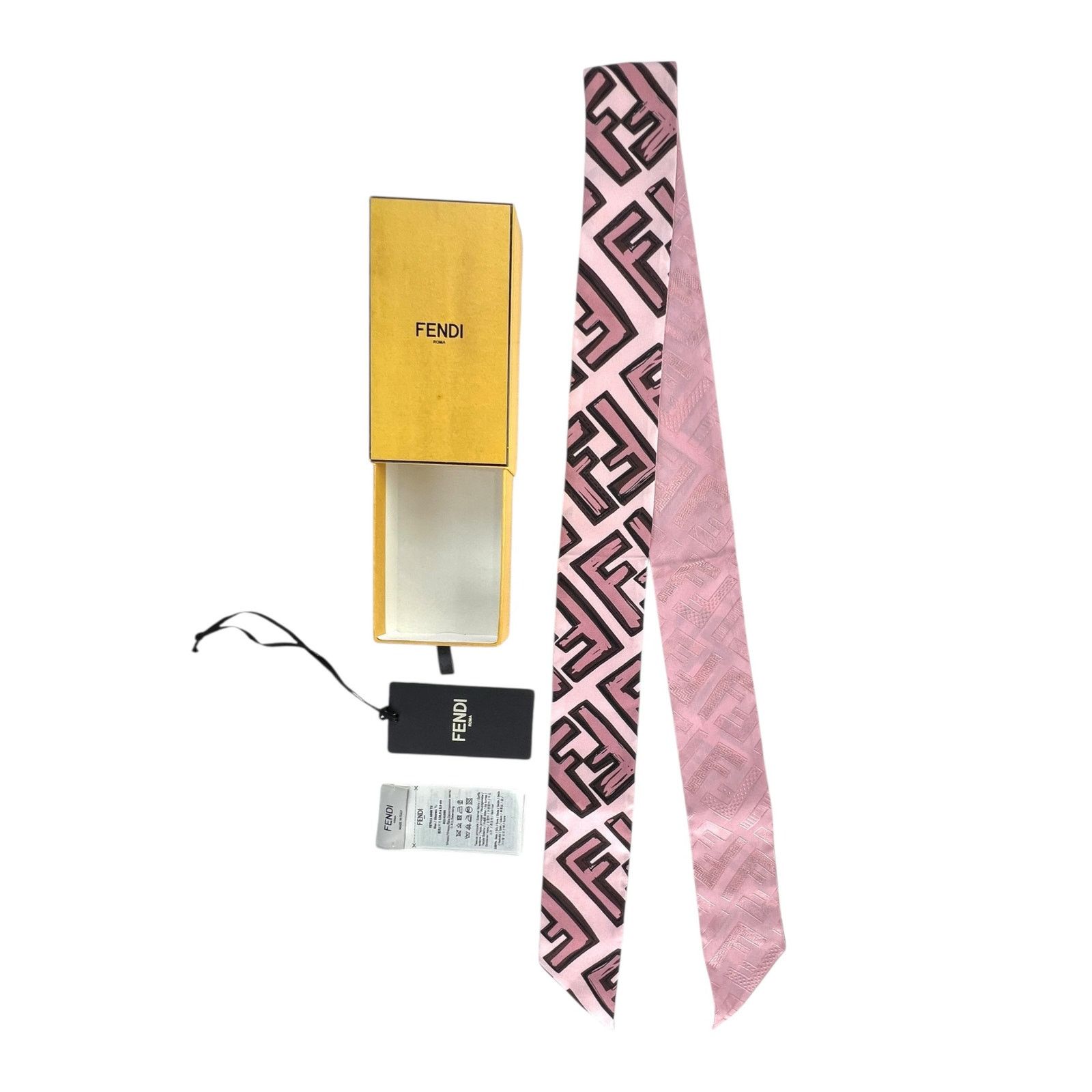 Fendi Fendi Zucca Pink Twilly Size ONE SIZE - 2 Thumbnail