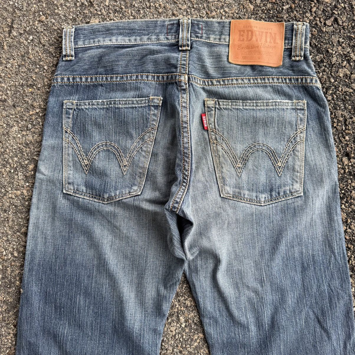 Edwin VINTAGE EDWIN 503 FADED DENIM JEAN PANTS Size US 35 - 9 Thumbnail