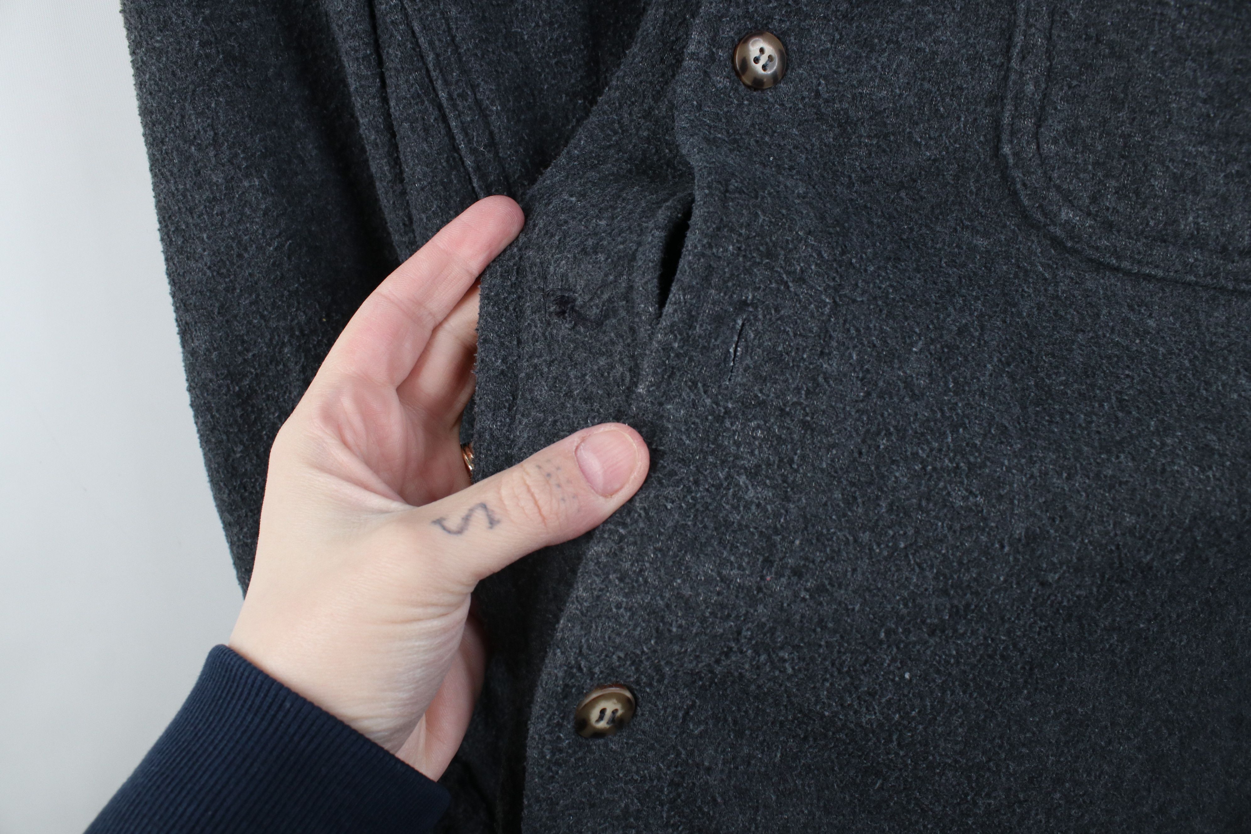 Vintage Vintage 90s Streetwear Baggy Fleece Button Shirt Jacket Jac Size US XL / EU 56 / 4 - 4 Thumbnail