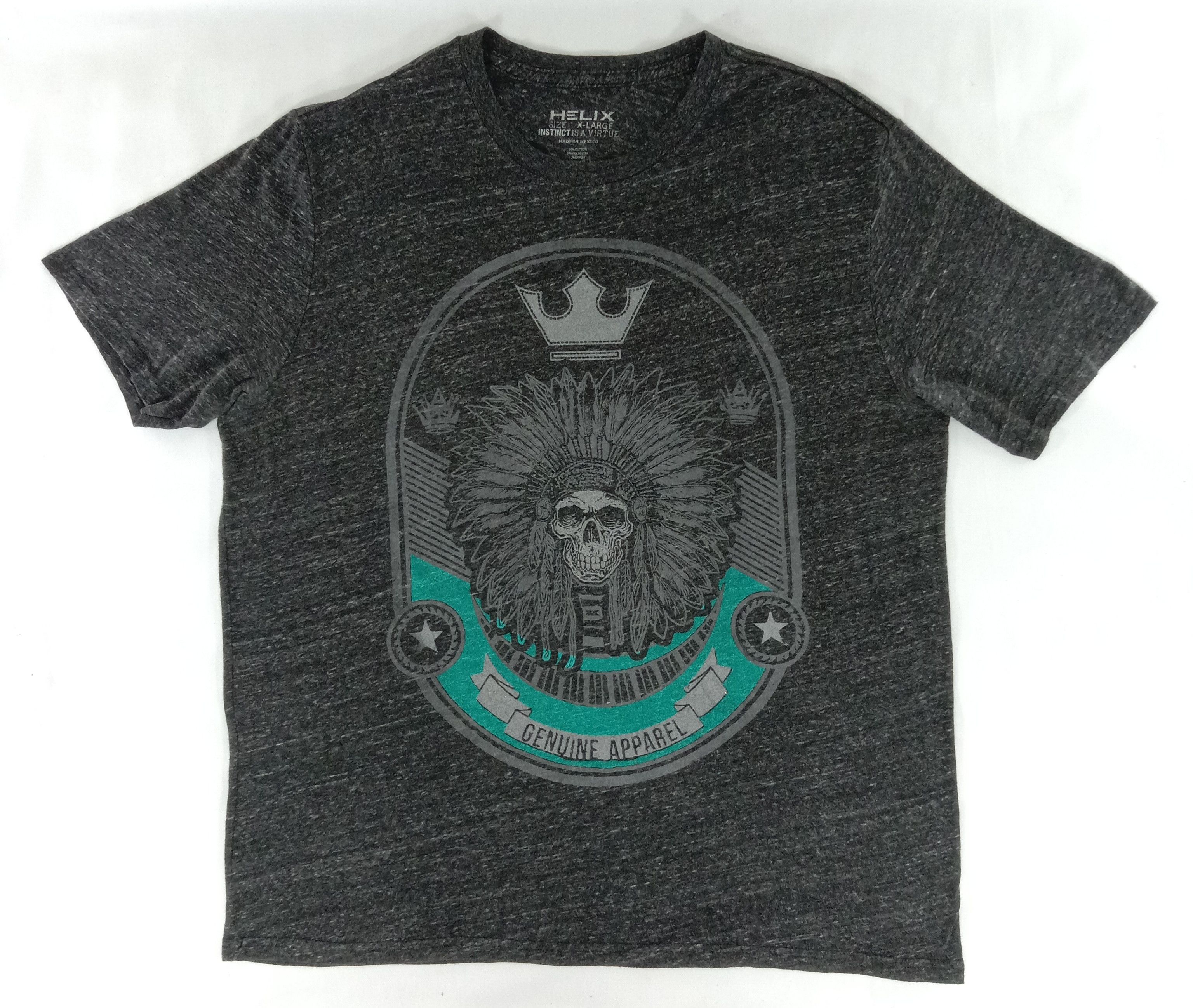 Helix Vintage Helix Skull Graphic Genuine Apparel T Shirt Size US XL / EU 56 / 4 - 1 Thumbnail