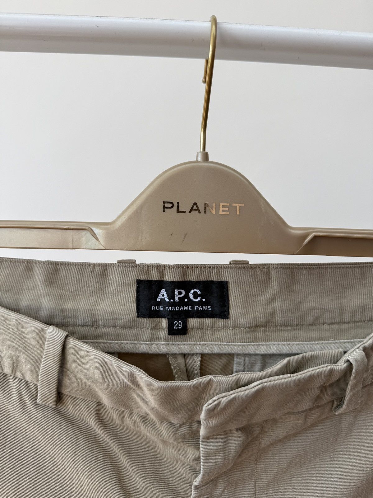 A.P.C. Vintage A.P.C. Beige Chino Pants Men’s Minimal Straight Leg Size US 29 - 6 Thumbnail