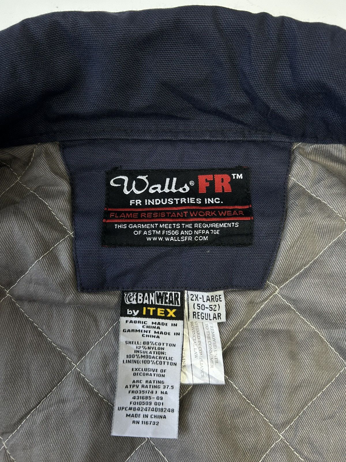 Global Work × Walls WALLS FR INDUSTRIES INC FLAME RESISTANT WORK WEAR JACKET Size US XXL / EU 58 / 5 - 5 Thumbnail