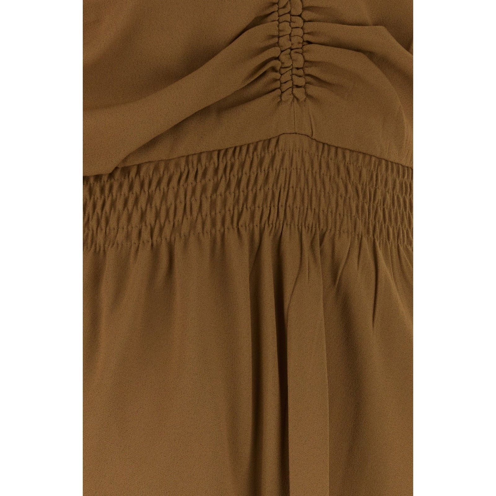 MIU MIU Brown Crepe Dress New )