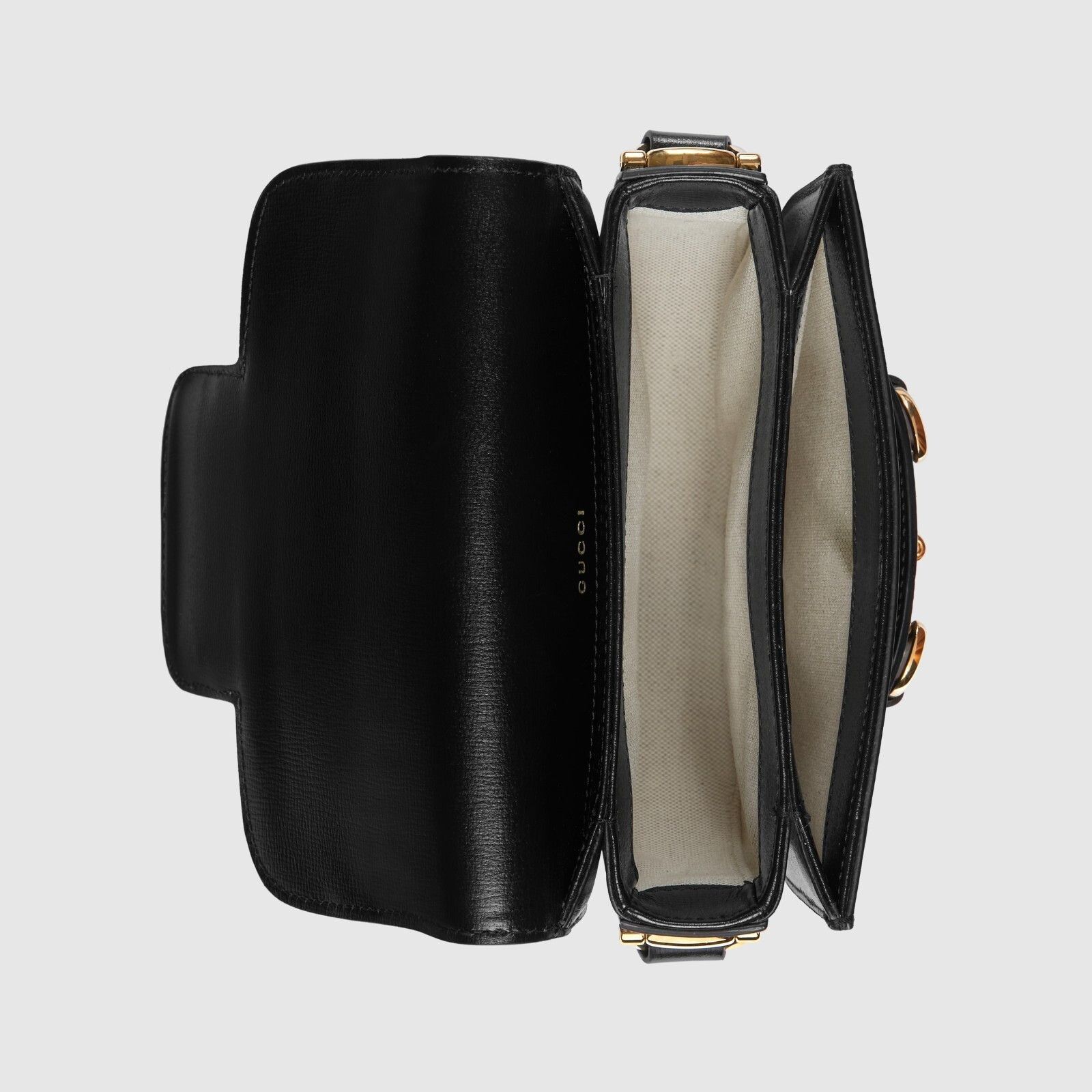 Gucci GUCCI Horsebit 1955 Mini $3190 Black Leather Rounded Shoulde Size ONE SIZE - 5 Thumbnail