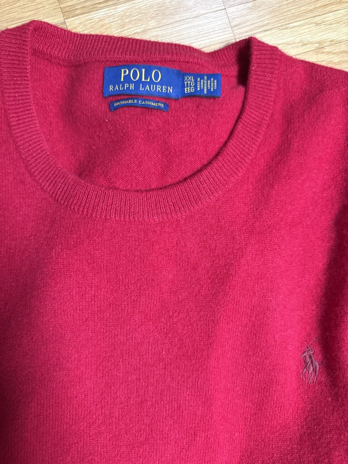 Polo Ralph Lauren Polo Ralph Lauren 100% Cashmere Red Sweater XXL Size US XXL / EU 58 / 5 - 2 Thumbnail