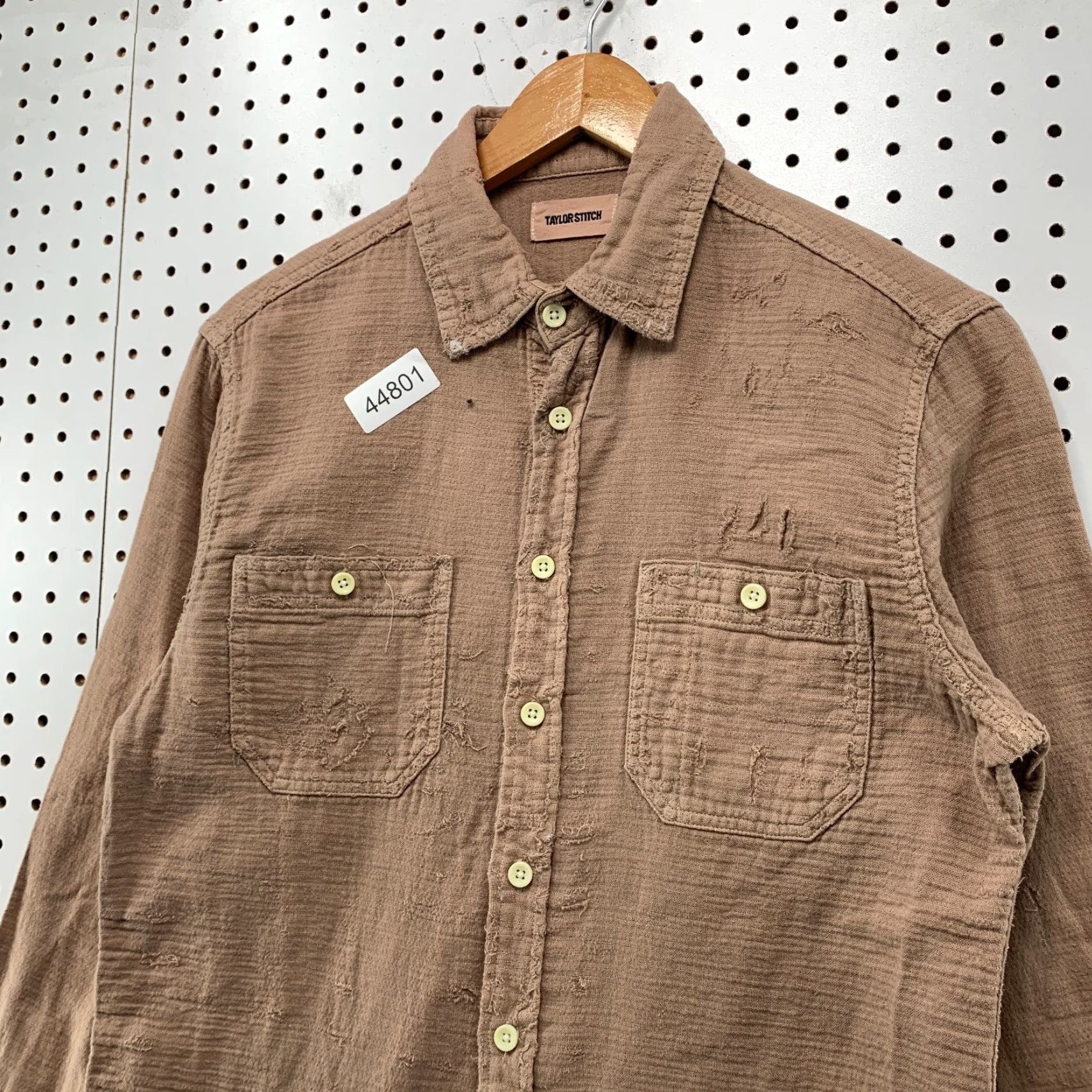 Taylor Stitch Taylor Stitch Button Shirt Mens 38 Fit Small Brown Distressed Long Sleeve Shirt Size US S / EU 44-46 / 1 - 5 Thumbnail