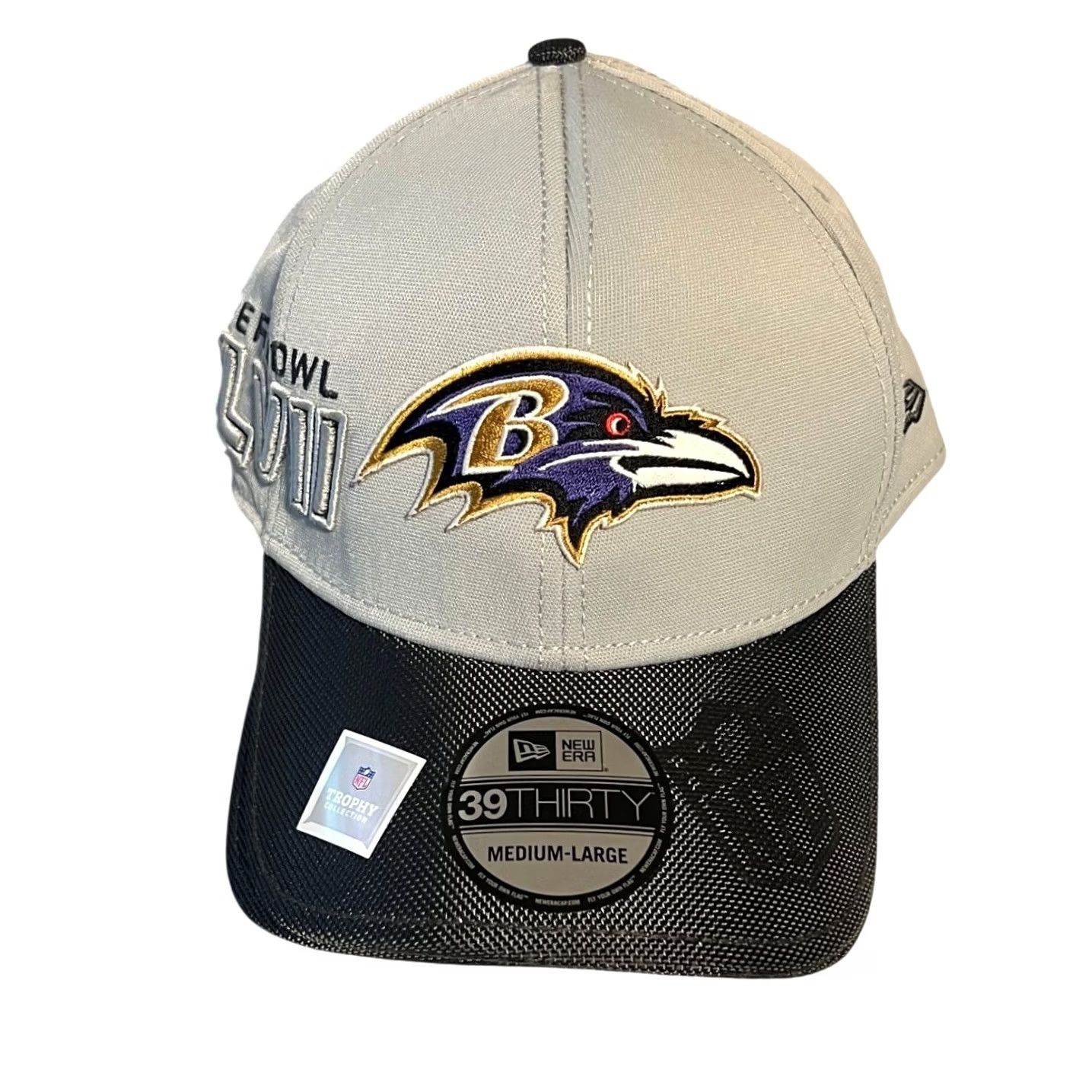 New Era New Era Baltimore Ravens Hat Mens M/L Gray Super Bowl XLVII Champions 39THIRTY Size ONE SIZE - 2 Thumbnail