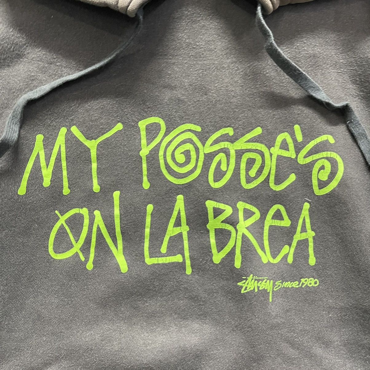 Stussy Stüssy × Champion “My Posse’s On La Brea” Hoodie (2000s) Size US L / EU 52-54 / 3 - 3 Thumbnail