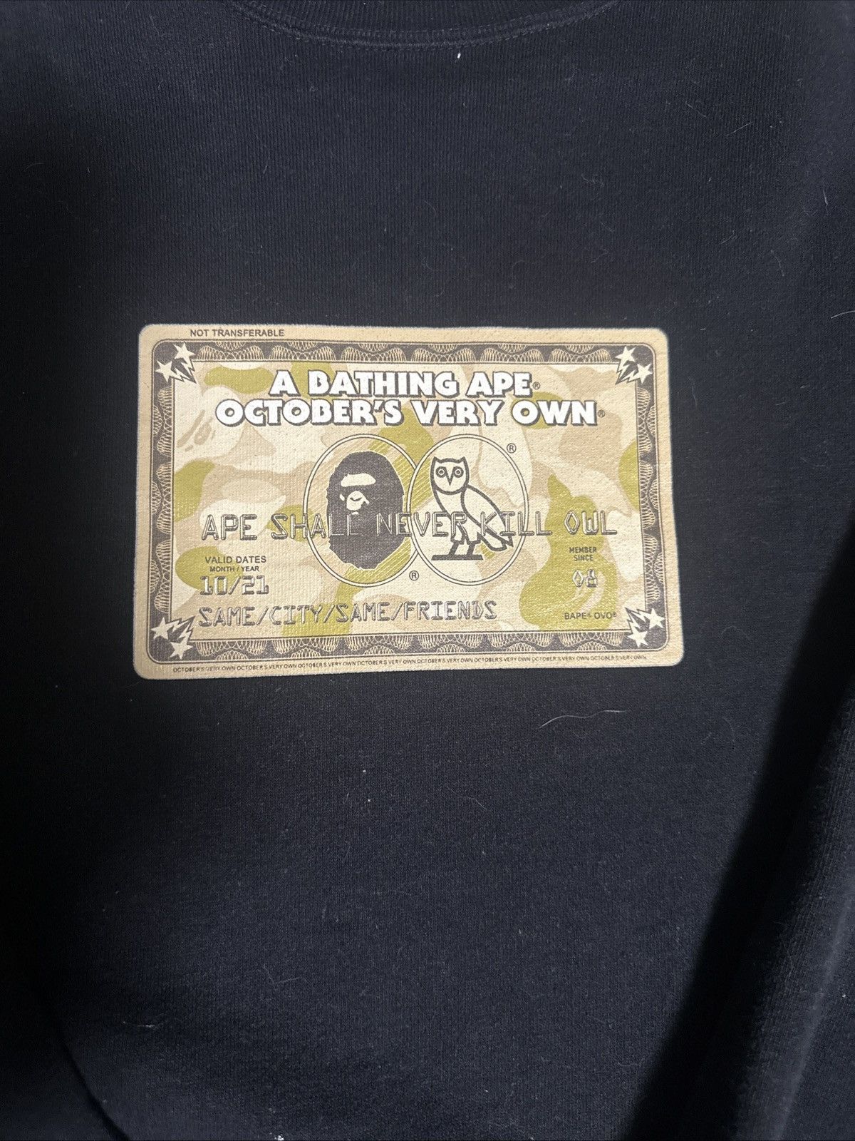 Bape × October's Very Own Bape x OVO Crewneck Size US XL / EU 56 / 4 - 3 Thumbnail