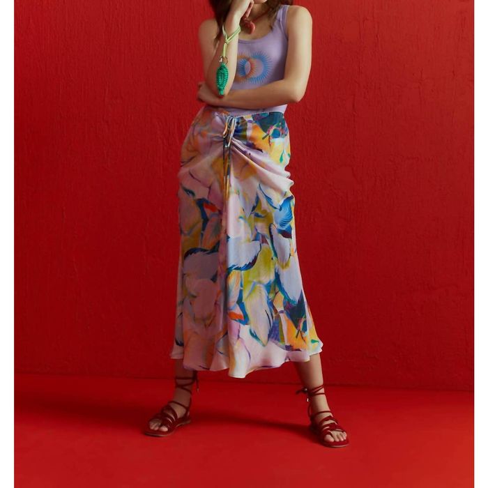 Bui by Barbara Bui BEATRICE .B longuette printed skirt in cupro