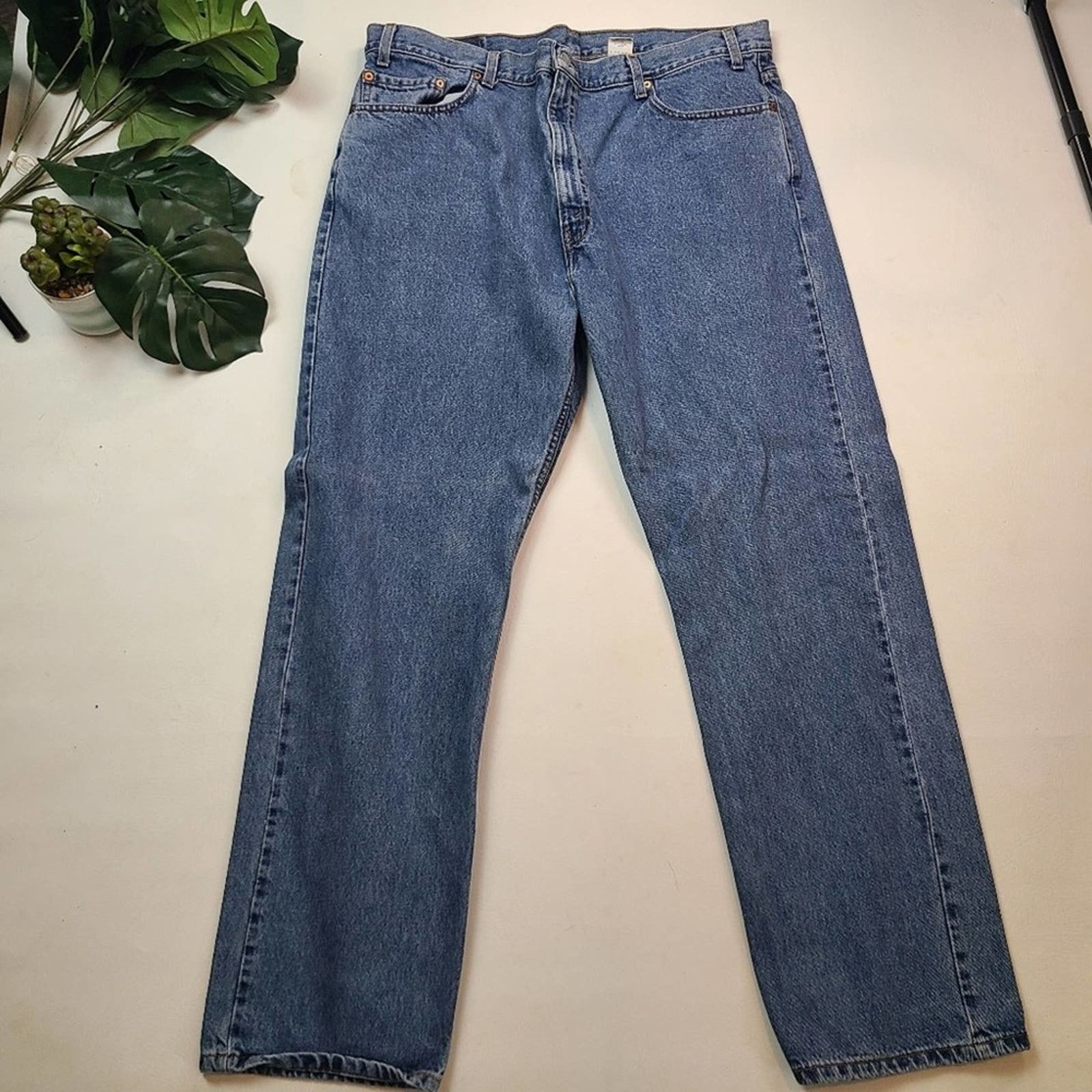 Levi's Levi's 505 Straight Leg Regular Fit Jeans Size US 42 / EU 58 - 6 Thumbnail
