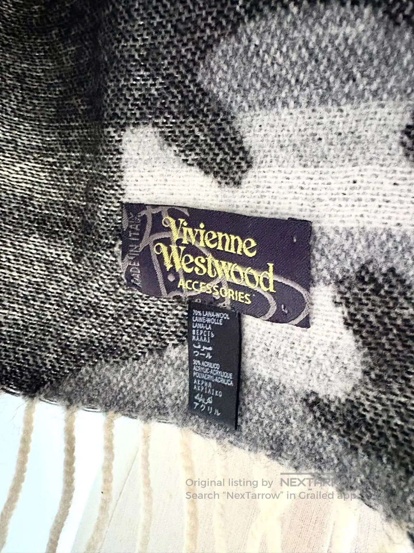 Vivienne Westwood vivienne westwood gray striped saturn scarf. Size ONE SIZE - 5 Thumbnail