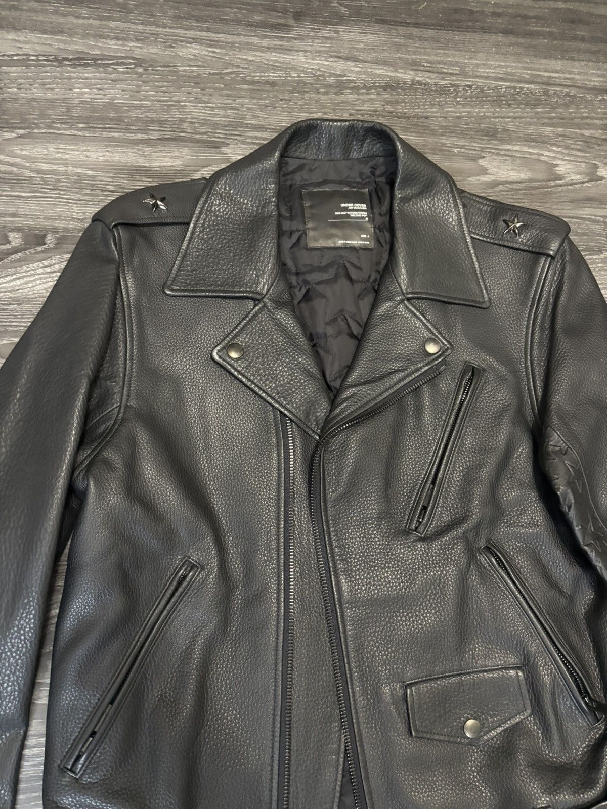 Undercover AW2000 Melting Pot Star Leather Jacket Size US L / EU 52-54 / 3 - 3 Thumbnail