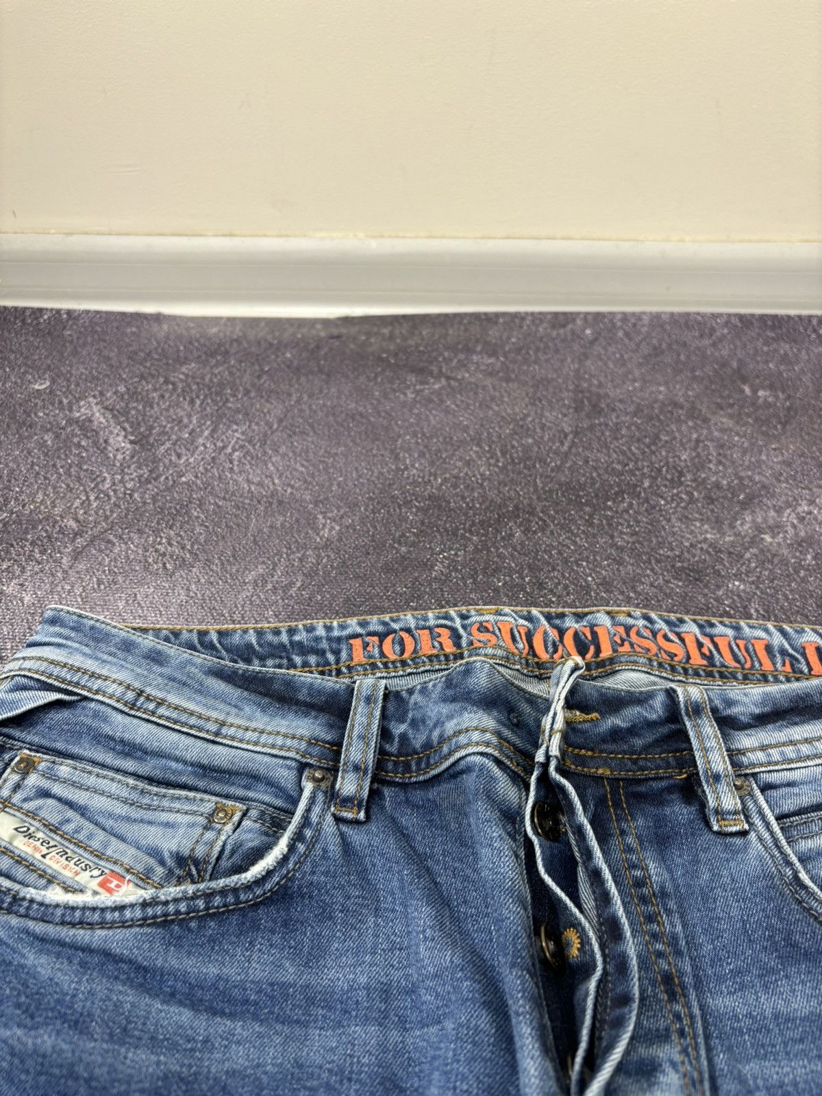 Diesel Vintage Diesel Y2K Ripped Denim Avant Garde Hype Jeans Size US 33 - 16 Thumbnail