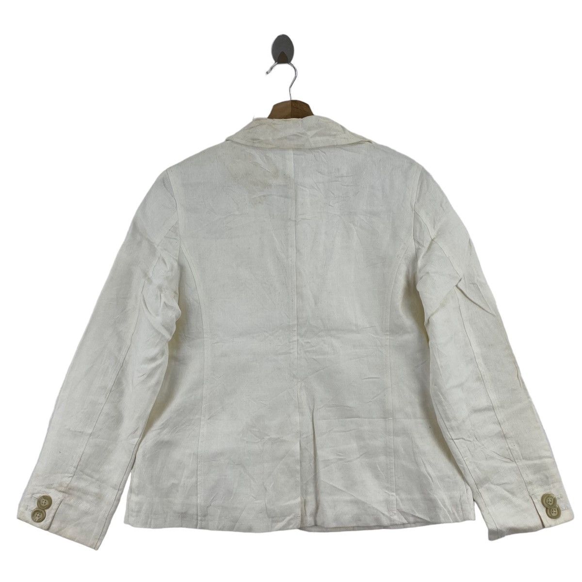 L.L. Bean × Vintage Vintage LL BEAN USA Plain White Blazer Coat Size S / US 4 / IT 40 - 3 Thumbnail