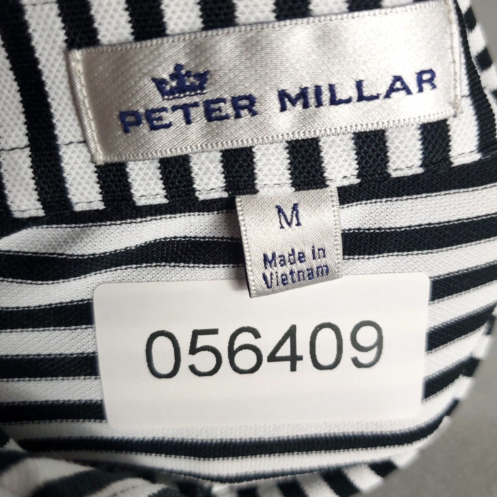 Peter Millar Peter Millar Polo Shirt Mens Medium Black Striped Activewear Golf Size US M / EU 48-50 / 2 - 6 Thumbnail