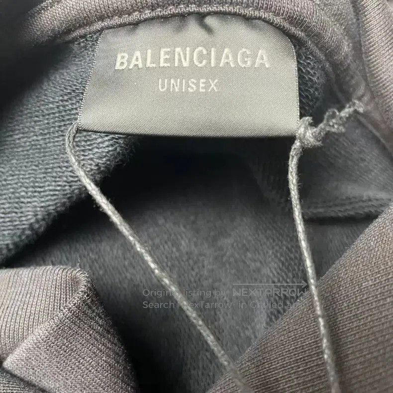 Balenciaga Balenciaga Black Embroidered Letter Logo Hoodie Size US S / EU 44-46 / 1 - 3 Thumbnail