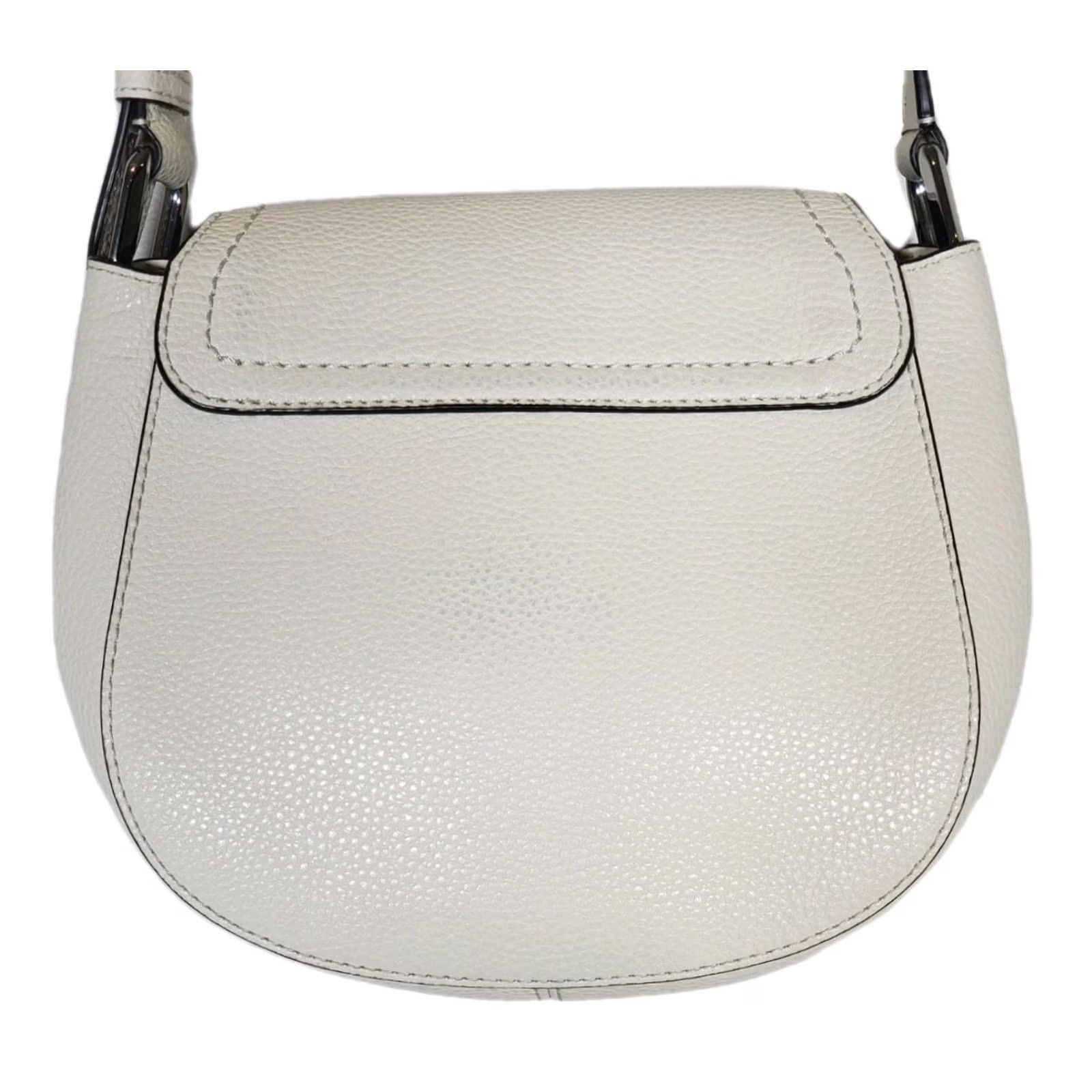 Marc Jacobs Marc Jacobs Maverick Shoulder Bag Cream Pebbled Leather Flap Front Saddle Bag Womens medium Canvas Leather EUC Size ONE SIZE - 3 Thumbnail
