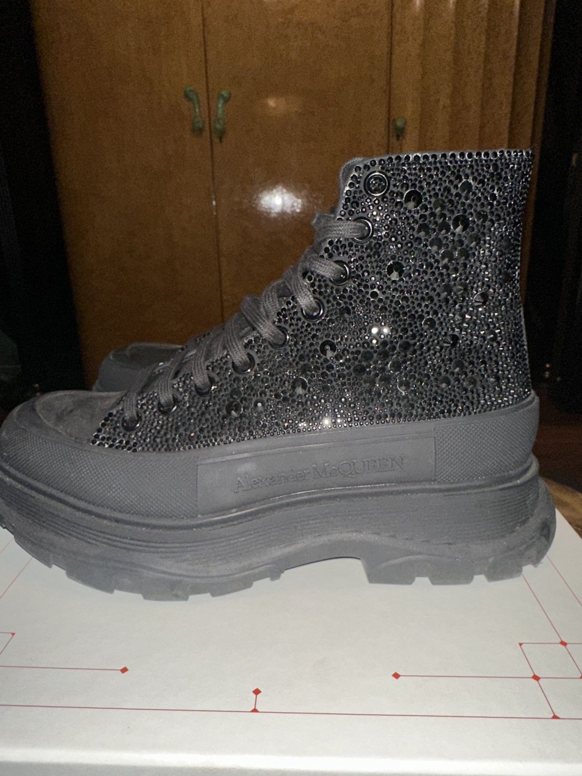Alexander McQueen RARE Alexander McQueen Black Swarovski Crystals Sneakers Size US 9 / EU 42 - 5 Thumbnail