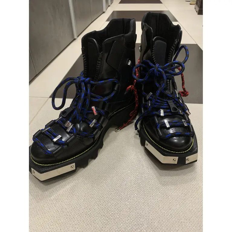Dsquared2 CC30 50mm Leather & Nylon Hiking Boots in Black Size US 10 / EU 43 - 1 Thumbnail