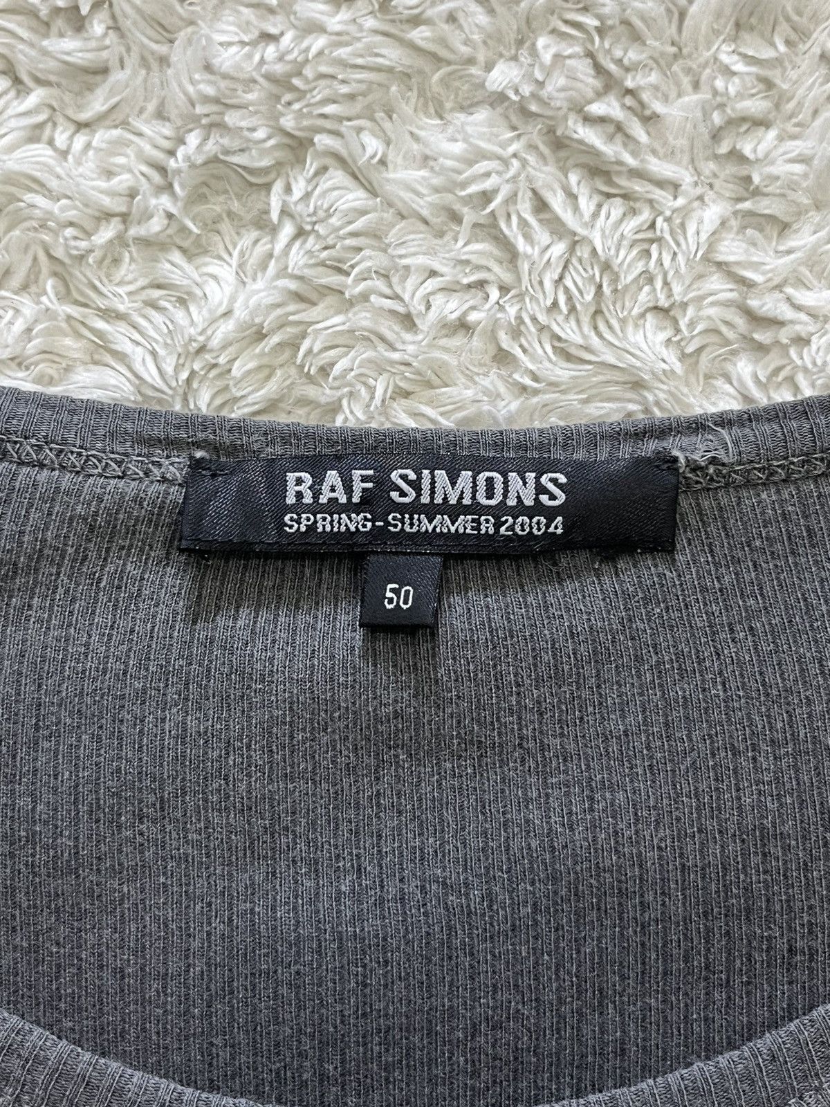 Raf Simons raf simons SS04 black faded ribbed tee Size US L / EU 52-54 / 3 - 4 Thumbnail