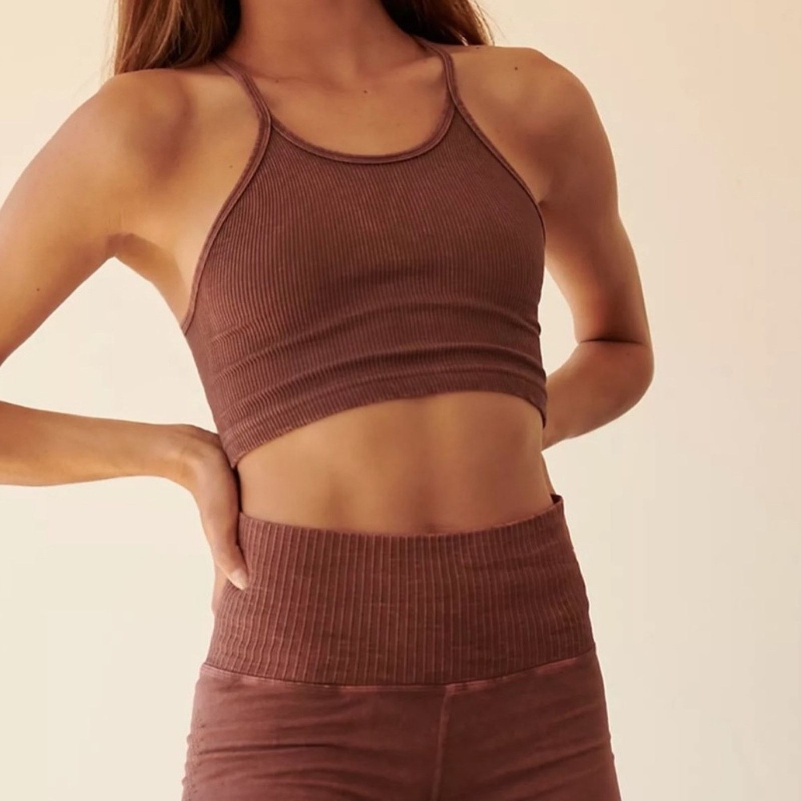 Free People Free People Good Karma Running Shorts – Nutmeg – Size M/L Size 28" / US 6 / IT 42 - 4 Thumbnail