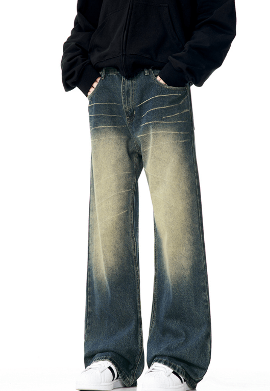 Japanese Brand × Jean Retro washed straight loose casual versatile cleanfit jeans Size US 32 / EU 48 - 3 Thumbnail