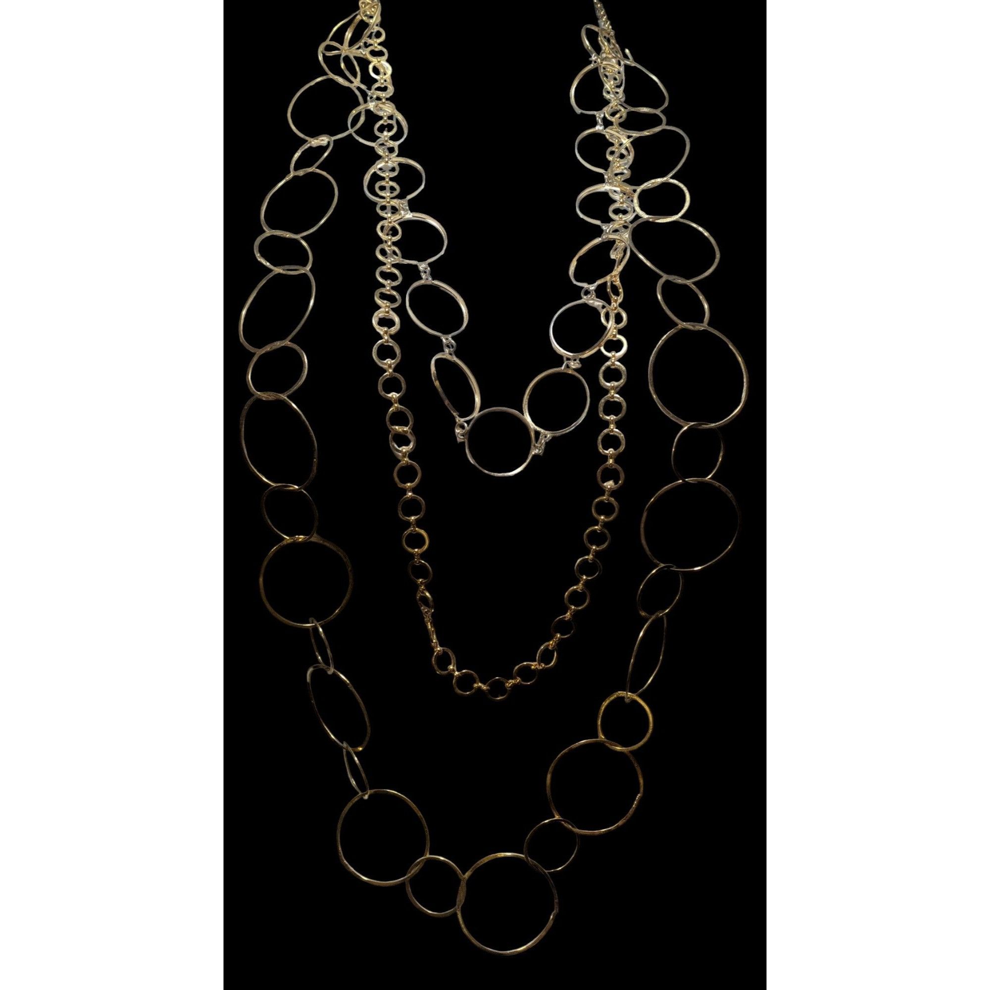 Other Yochi NY Multilayer Gold Ring Statement Necklace Size ONE SIZE - 2 Thumbnail
