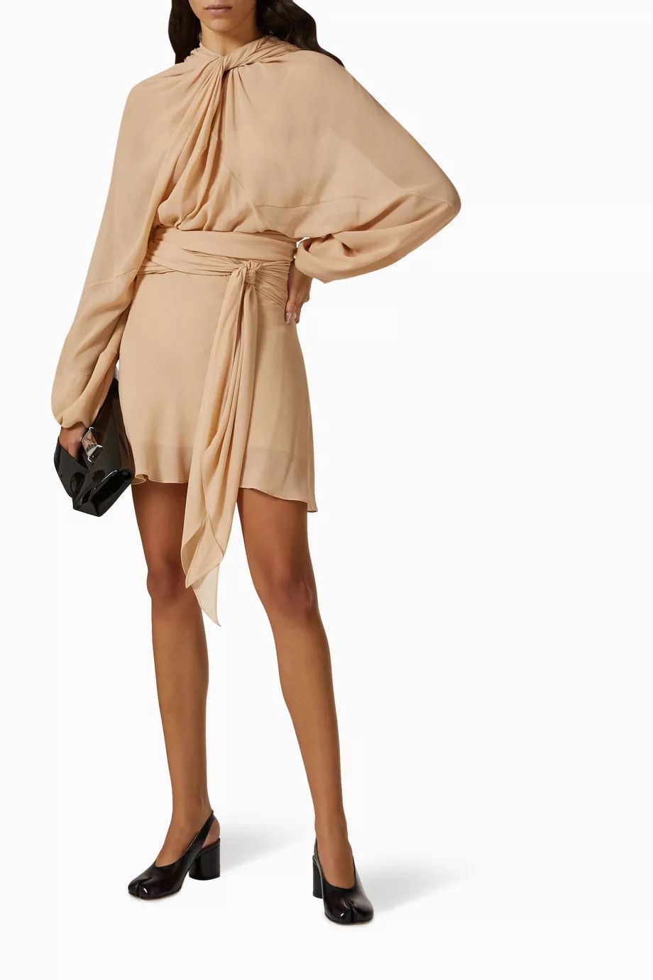 Maison Margiela o1y0625 Short Dress in Beige Size S / US 4 / IT 40 - 2 Thumbnail