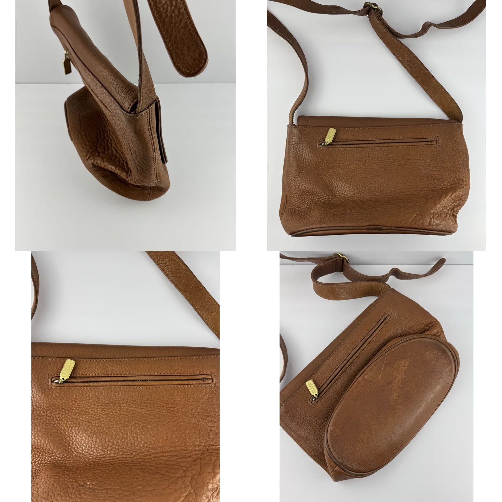 Coach VINTAGE Coach Bag Womens Sonoma Flap Bag 4903 Leather Brown Messenger USA 1990s Size ONE SIZE - 9 Thumbnail