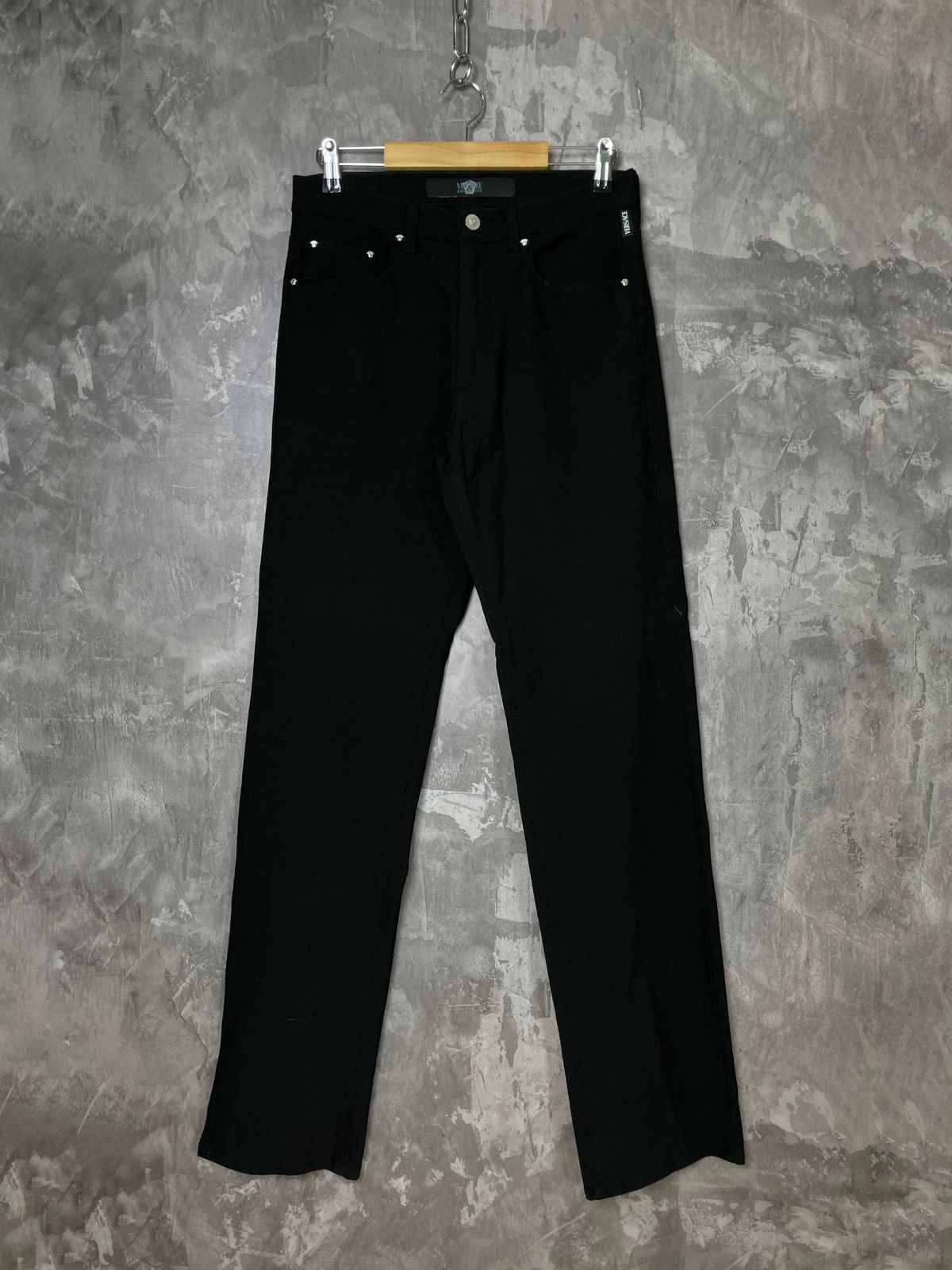 Versace × Vintage Vintage Versace Basic Black Y2K pants Size 32" / US 10 / IT 46 - 1 Thumbnail