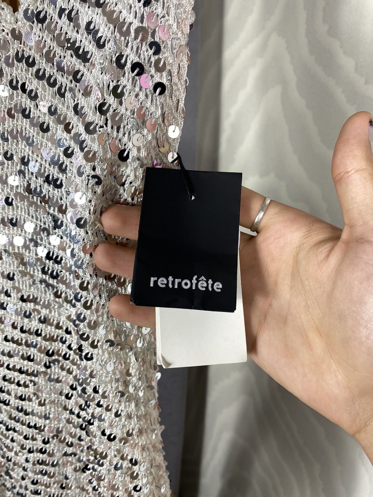 Retrofete Retrofete Marie Sequin Crochet Dress Size M / US 6-8 / IT 42-44 - 9 Thumbnail