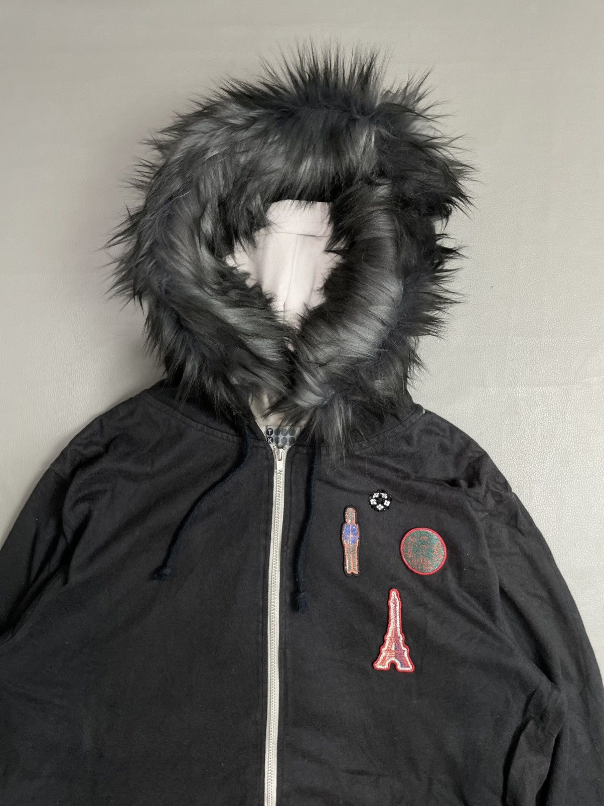 If Six Was Nine Japanese Zip Black Fur Hoodie Size US M / EU 48-50 / 2 - 2 Thumbnail