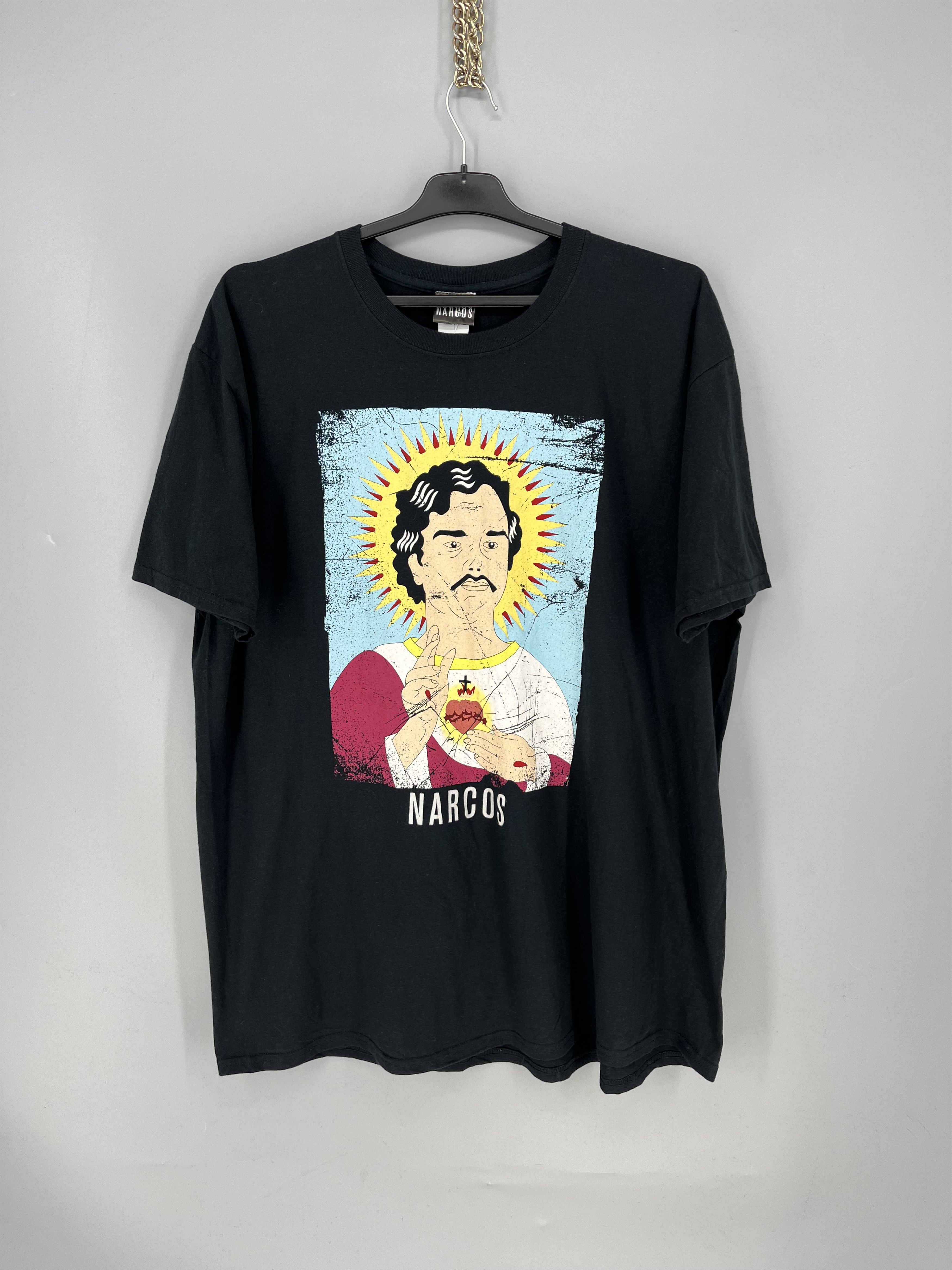 Vintage Vintage Narcos Pablo Escobar "Saint Pablo" Graphic Tee Size US XXL / EU 58 / 5 - 1 Thumbnail