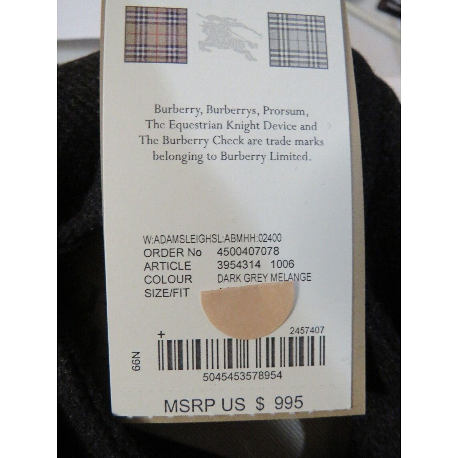 Burberry BURBERRY ADAMSLEIGH DARK GREY WOOL PEA COAT 12 14 46 Size XL / US 12-14 / IT 48-50 - 12 Thumbnail
