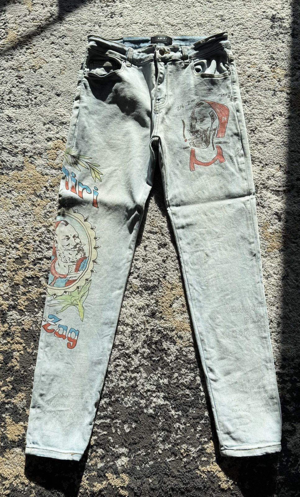 Amiri AMIRI - Zig Zag Edition - SIZE 32 - $1490 MSRP Size US 32 / EU 48 - 1 Thumbnail
