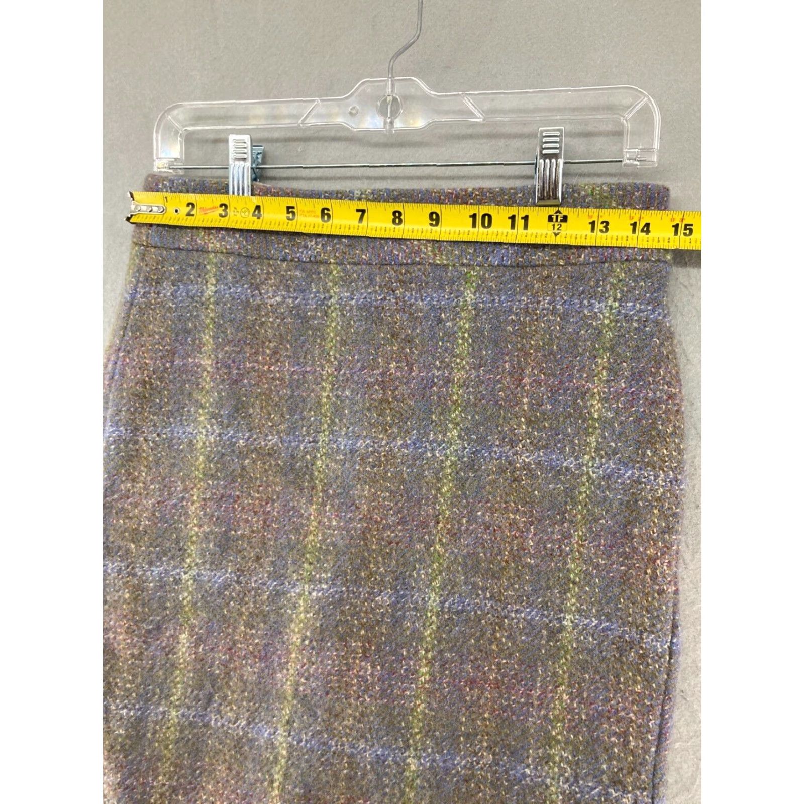 J.Crew J.CREW Wool Pencil Skirt 4 Multicolor Plaid Lined Straight 90s Preppy Womens Size 27" / US 4 / IT 40 - 2 Thumbnail