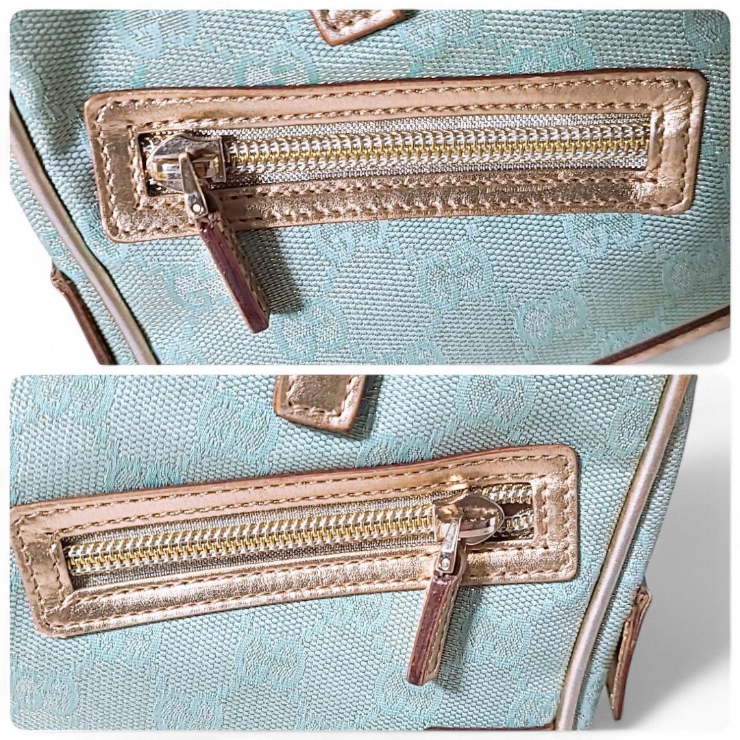 Gucci Gucci - Turqoise Mini Handbag GG Monogram Vintage Size ONE SIZE - 4 Thumbnail