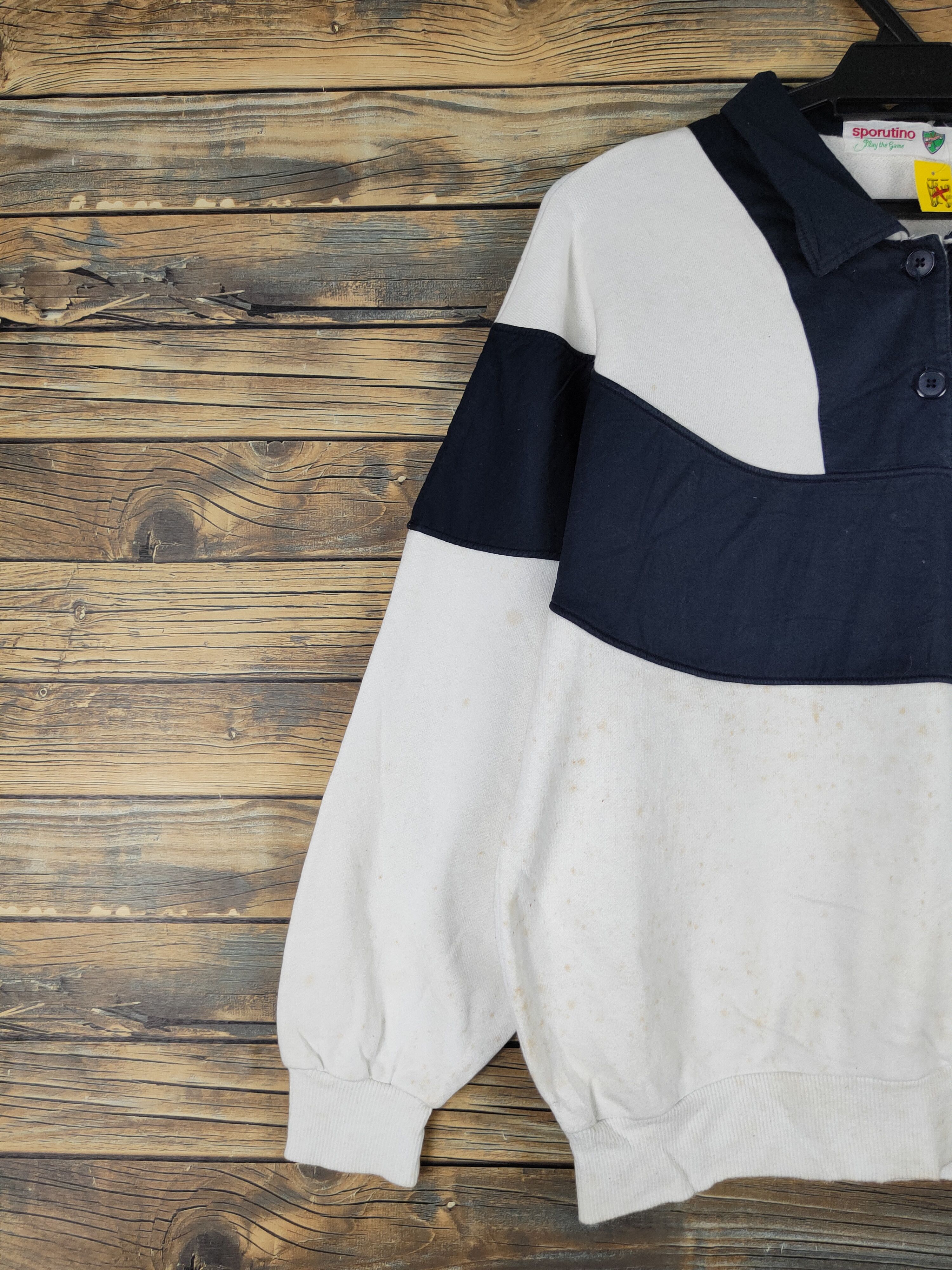 Japanese Brand × Vintage Sporutino White Black vintage Sweatshirts #W1170 Size US M / EU 48-50 / 2 - 3 Thumbnail