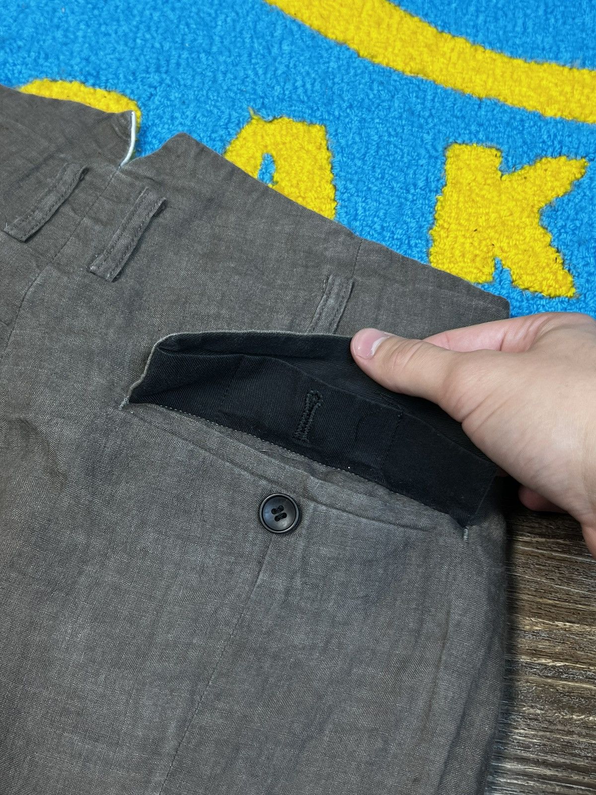 Japanese Brand × The Viridi-anne The Viridi-Anne Linen Cropped Gray Pants Size US 32 / EU 48 - 11 Thumbnail