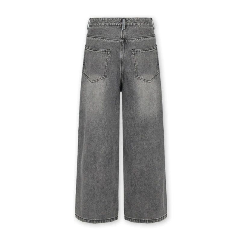 Japanese Brand × Jean Men's wide-leg gradient straight washed distressed jeans Size US 32 / EU 48 - 2 Thumbnail
