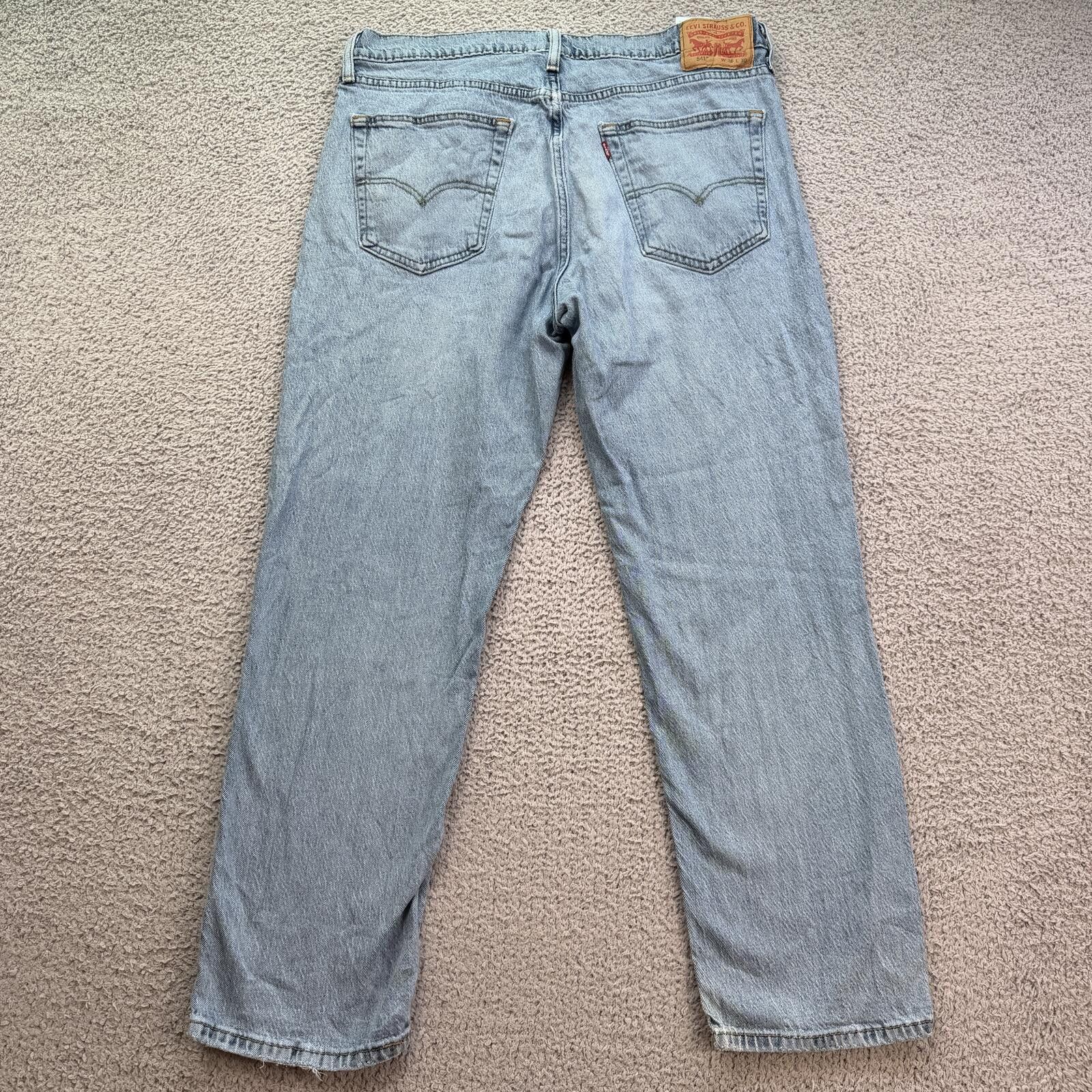 Levi's Levis 541 Athletic Taper Light Wash Jeans Men 36x30 Fade Y2K Size US 36 / EU 52 - 2 Thumbnail