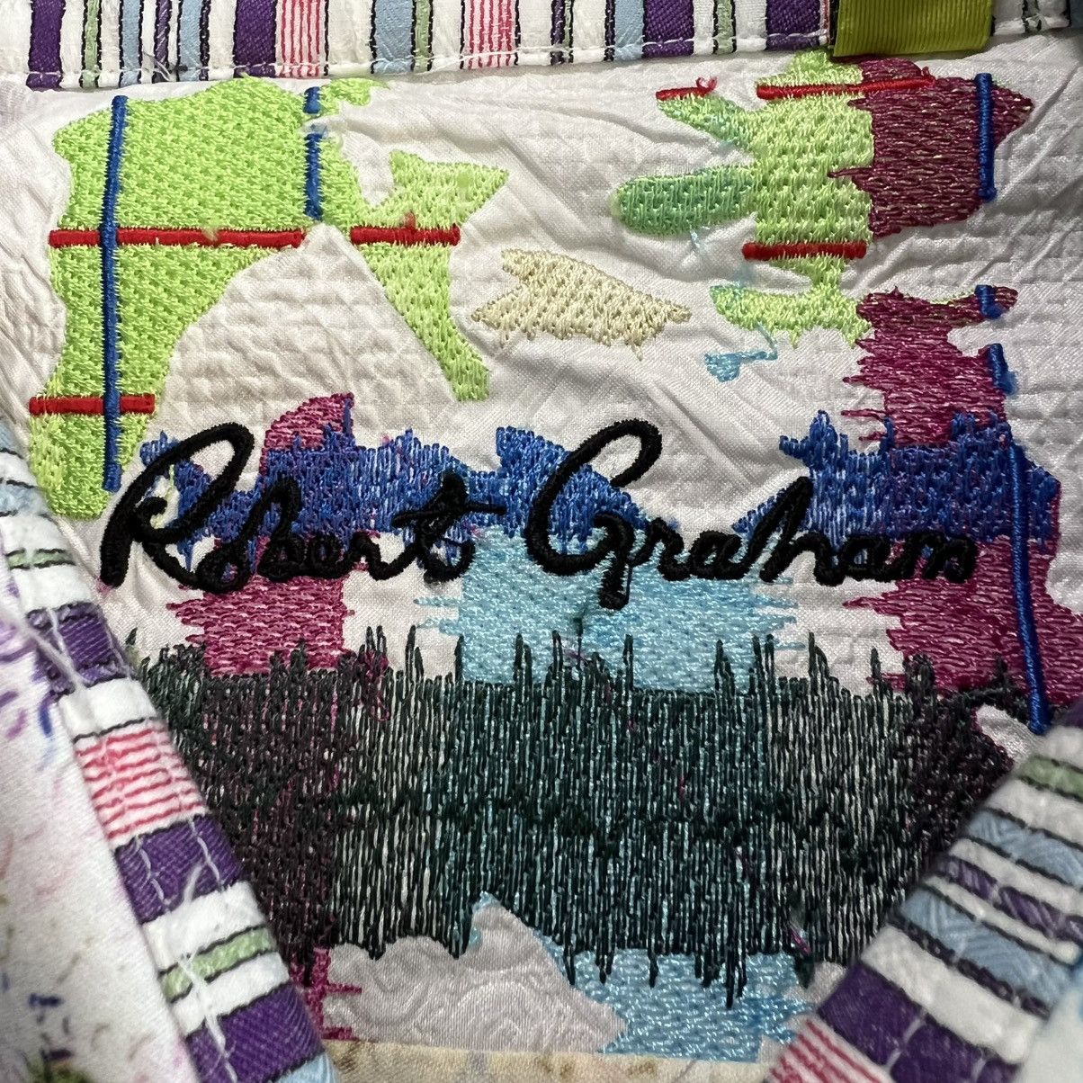 Robert Graham Robert Graham Mack Daddy Watercolor Abstract Cotton Shirt Size US L / EU 52-54 / 3 - 3 Thumbnail