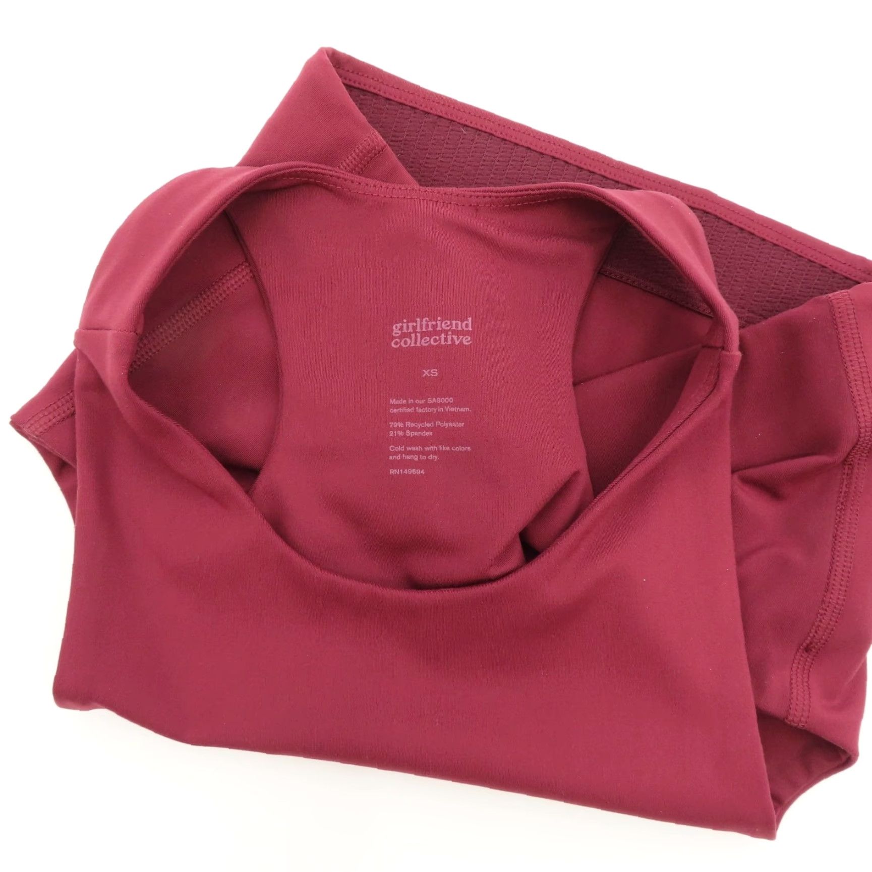 Girlfriend Collective Girlfriend Collective Tank Womens XS Plum Dylan Bra Sleeveless Size ONE SIZE - 3 Thumbnail