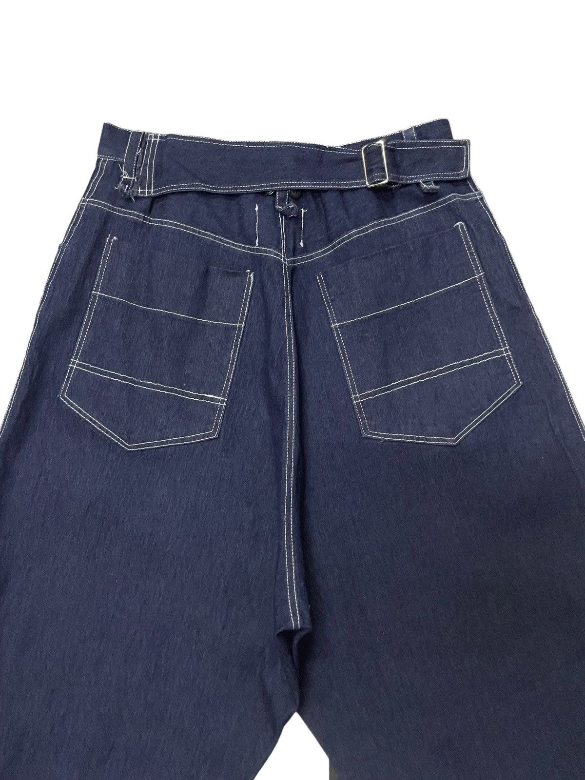 Japanese Brand × Y's for Men KMK Japan Patchwork Baggy Balloon Denim Pants Yohji Style Size US 30 / EU 46 - 11 Thumbnail